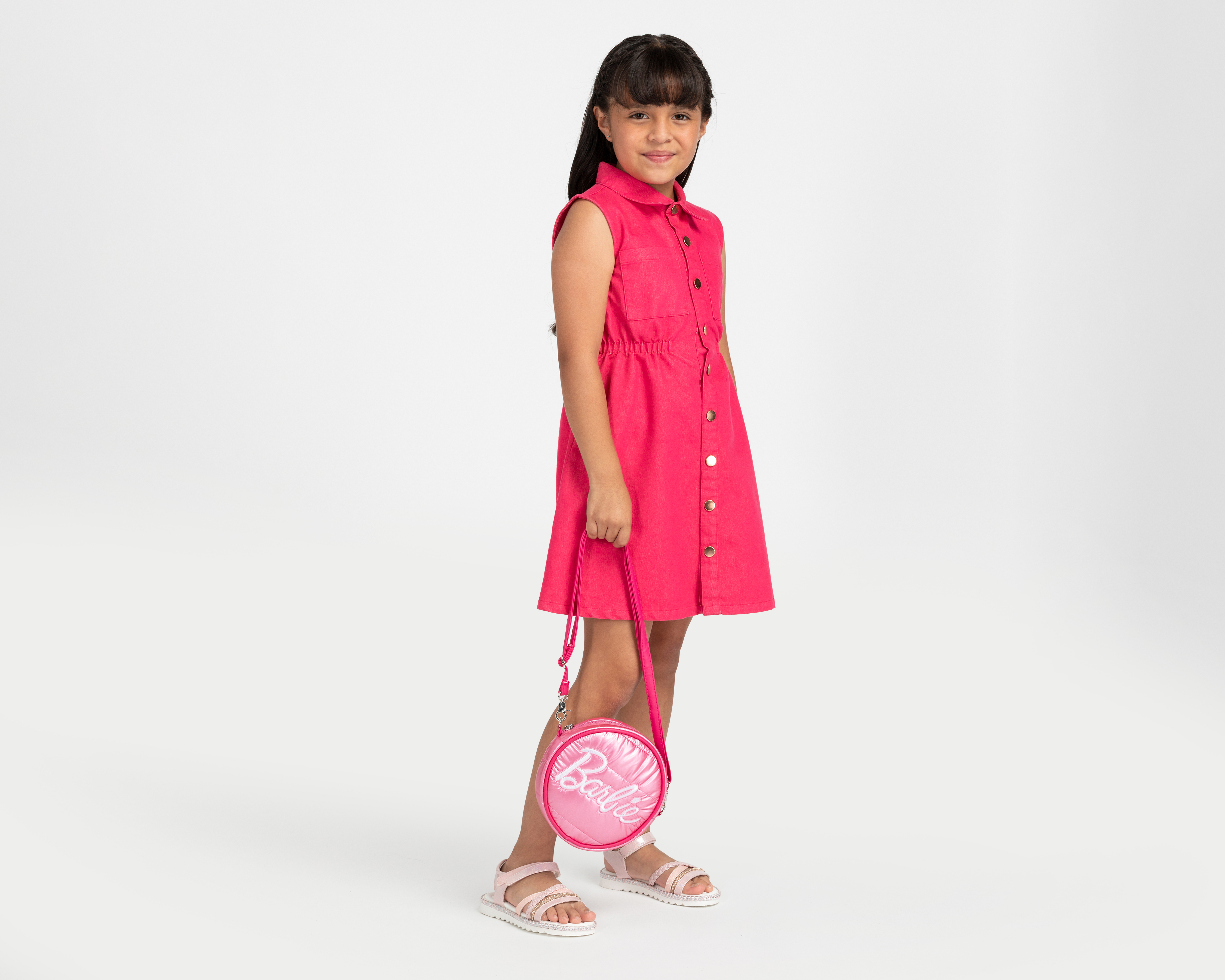 Foto 3 pulgar | Foto 2 | Vestido Rosa Girls Attitude para Niña