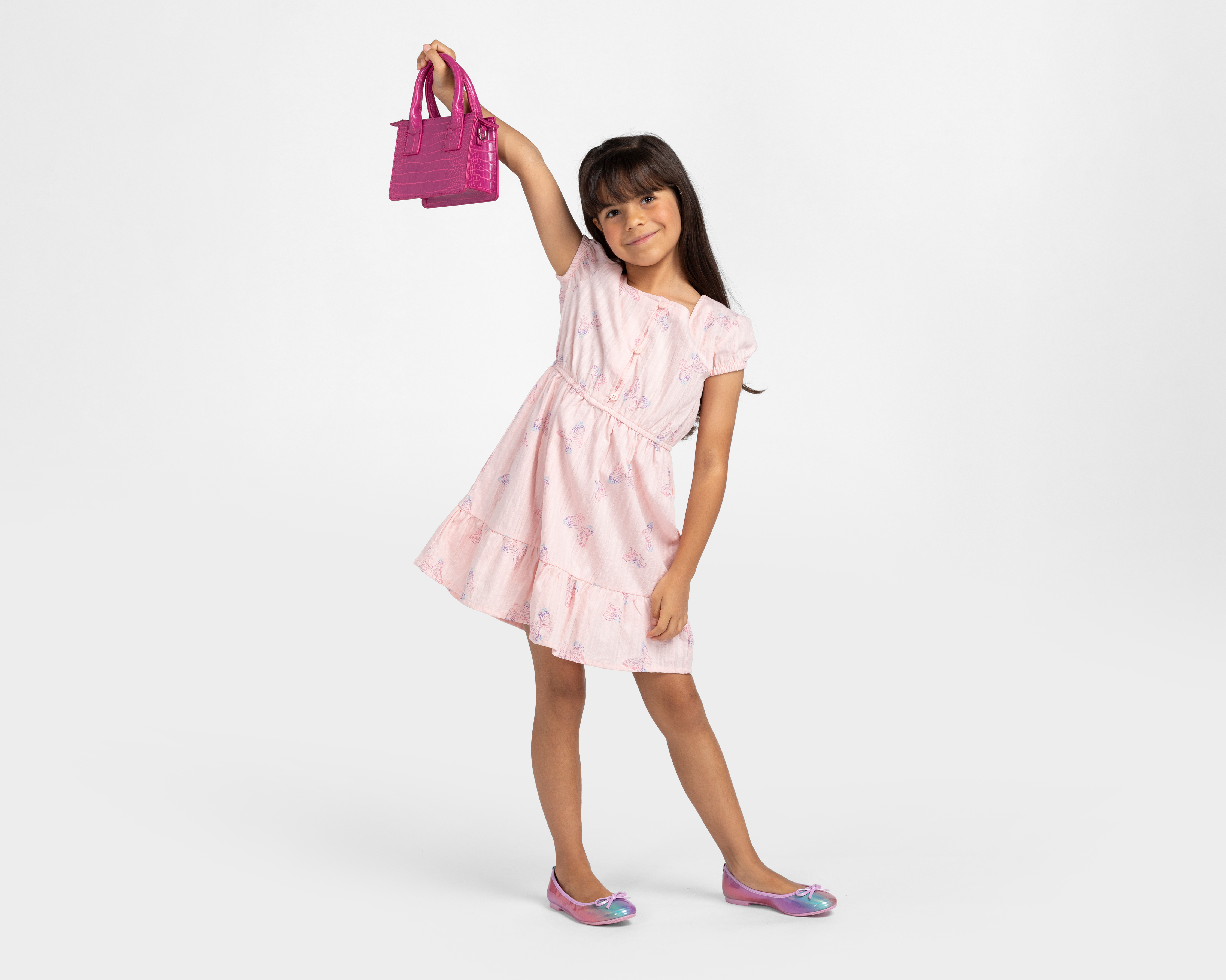 Foto 3 pulgar | Foto 2 | Vestido Rosa Refill para Niña