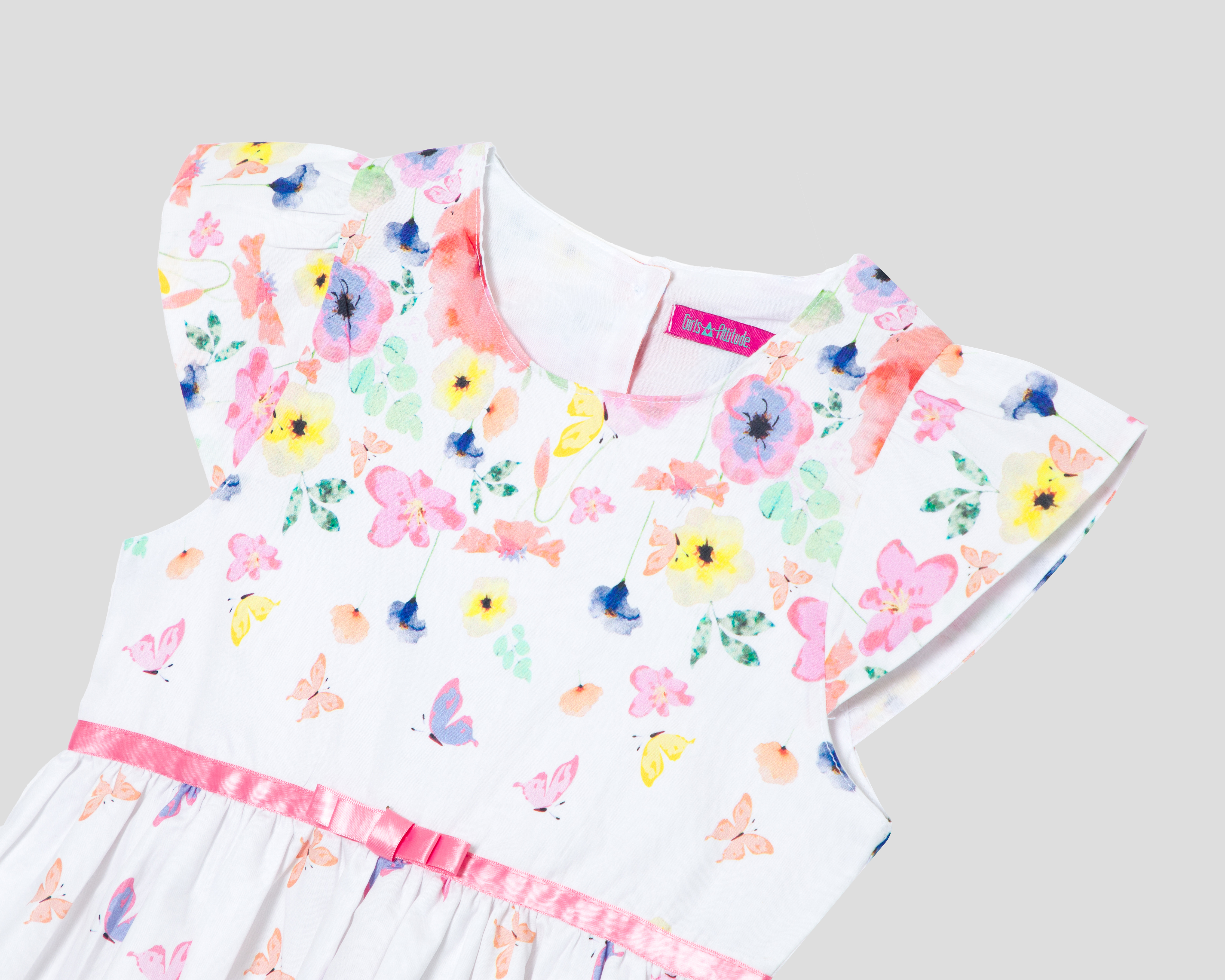 Foto 4 pulgar | Foto 3 | Vestido Blanco Girls Attitude para Niña