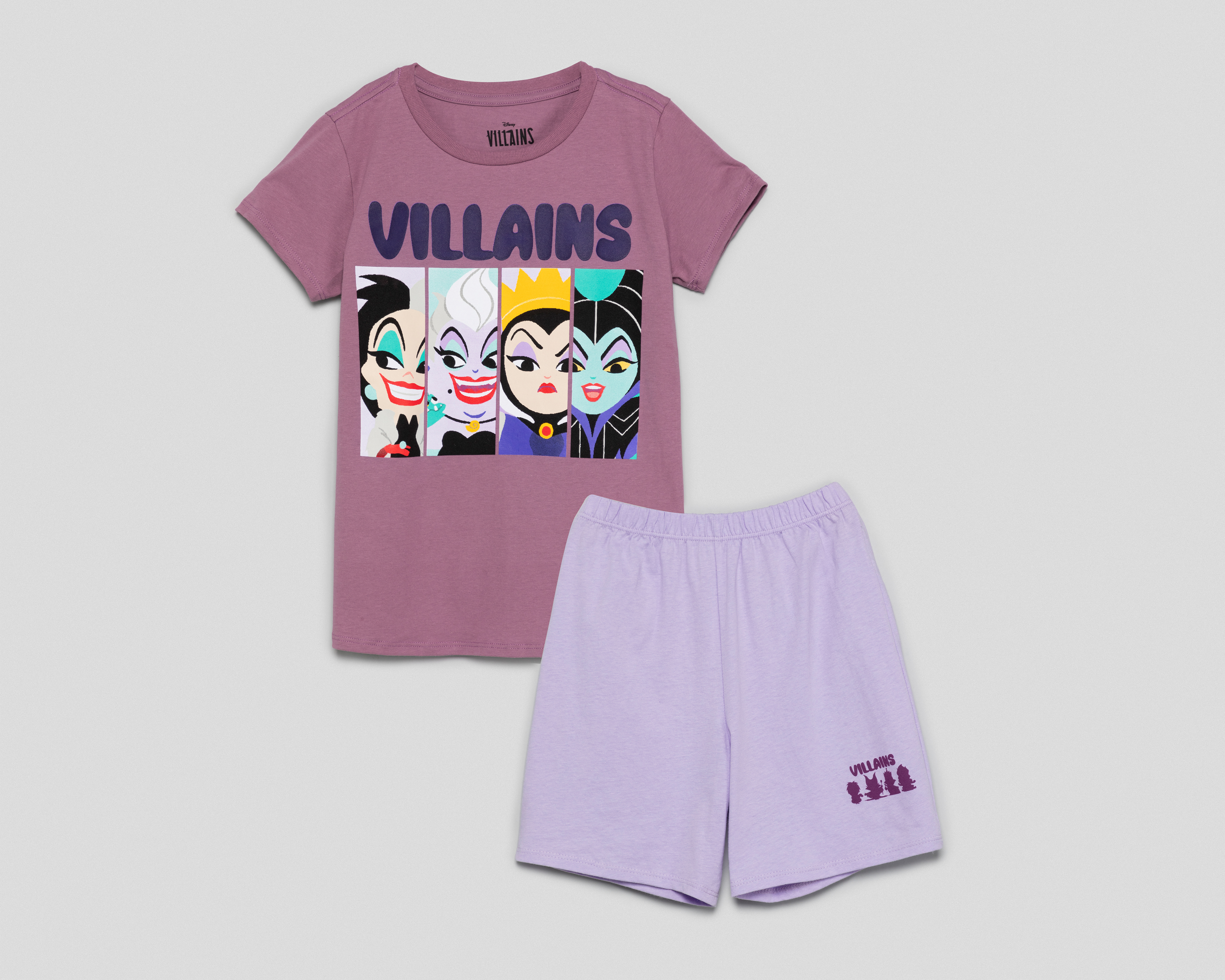 Foto 2 pulgar | Foto 1 | Conjunto de Playera y Short Disney Villanas para Niña