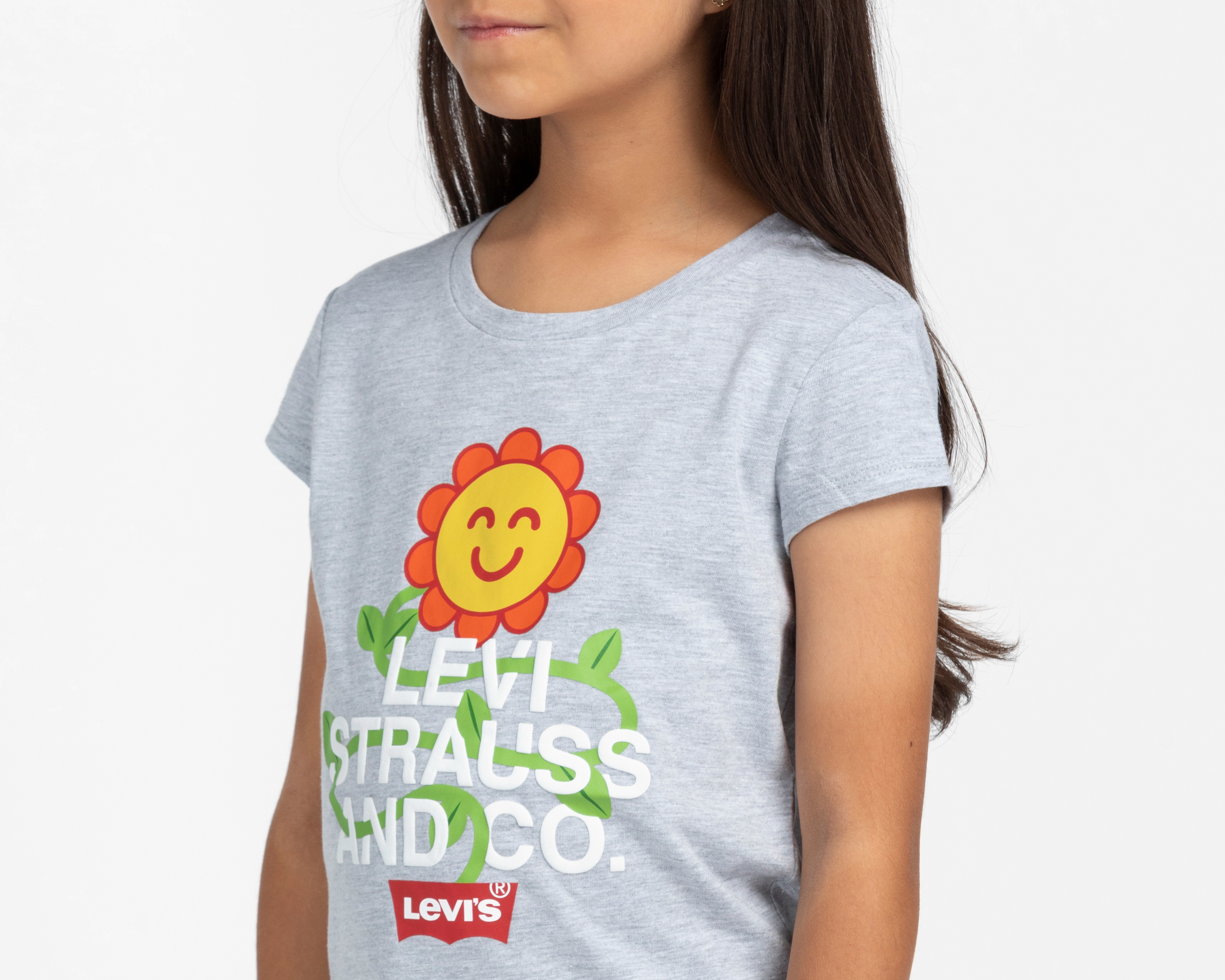 Foto 5 pulgar | Foto 4 | Playera de Cuello Redondo Gris Levi's Juvenil