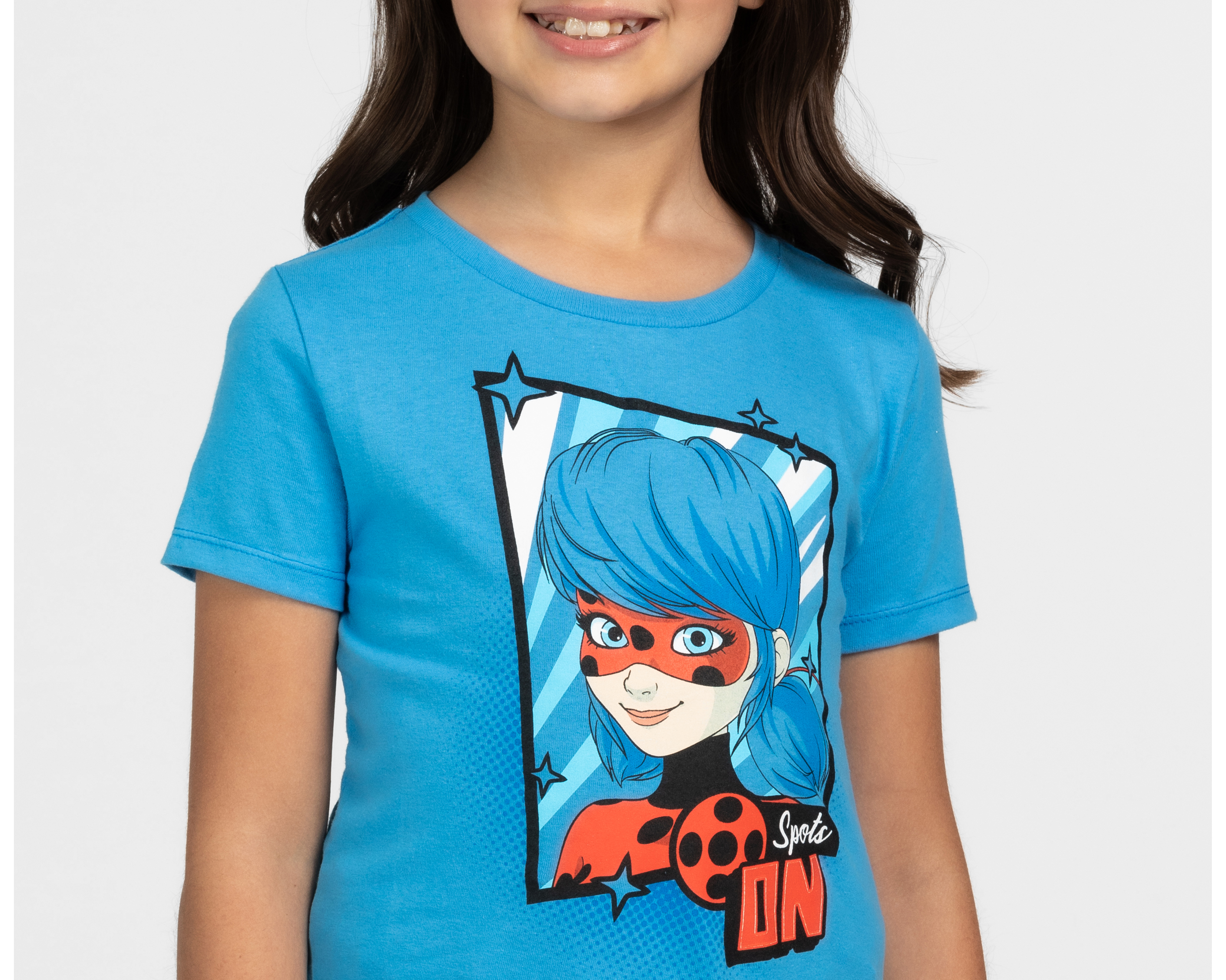 Foto 3 pulgar | Foto 2 | Playera Miraculous Manga Corta Estampada para Niña