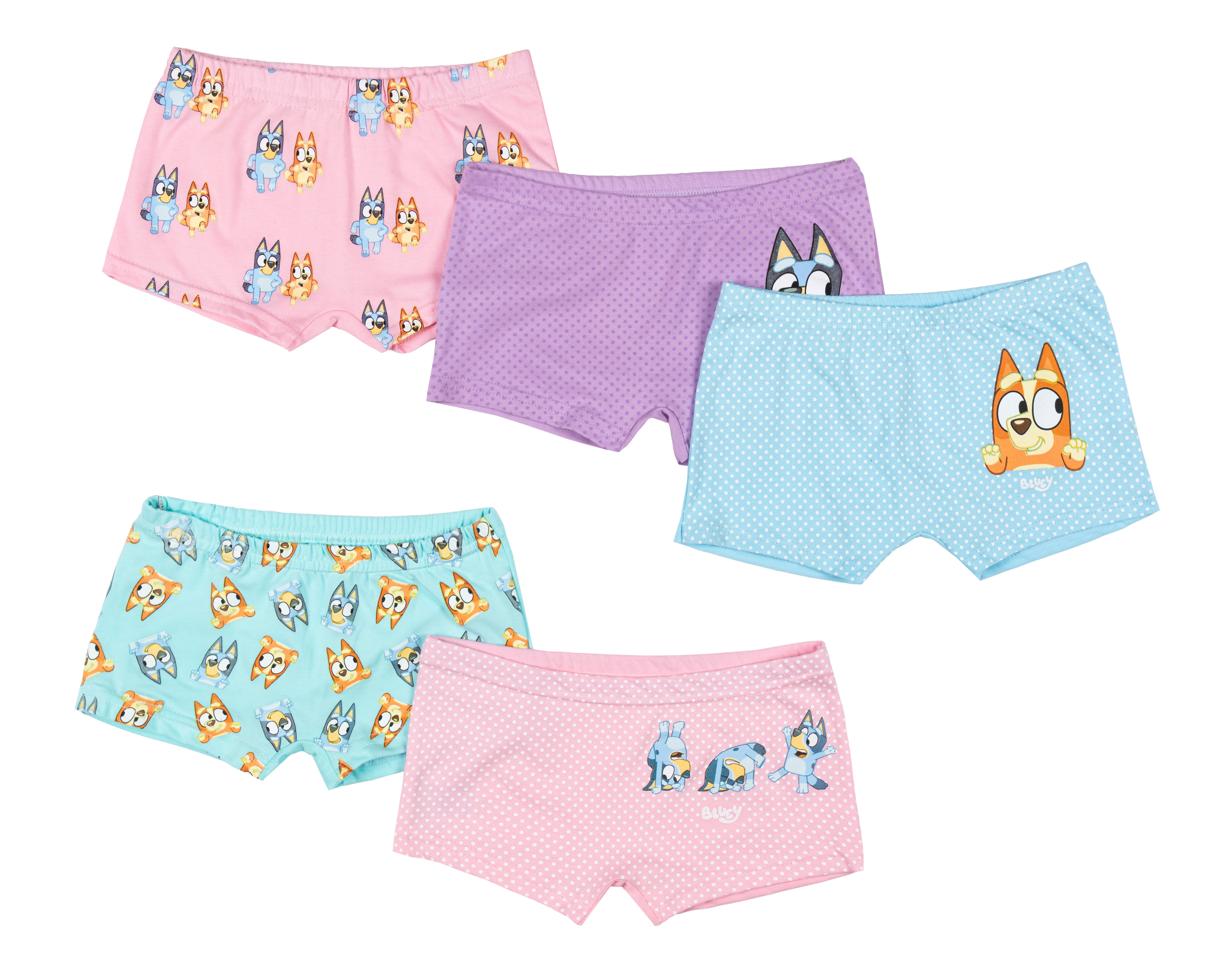 Bóxer Bluey para Niña 5 Piezas