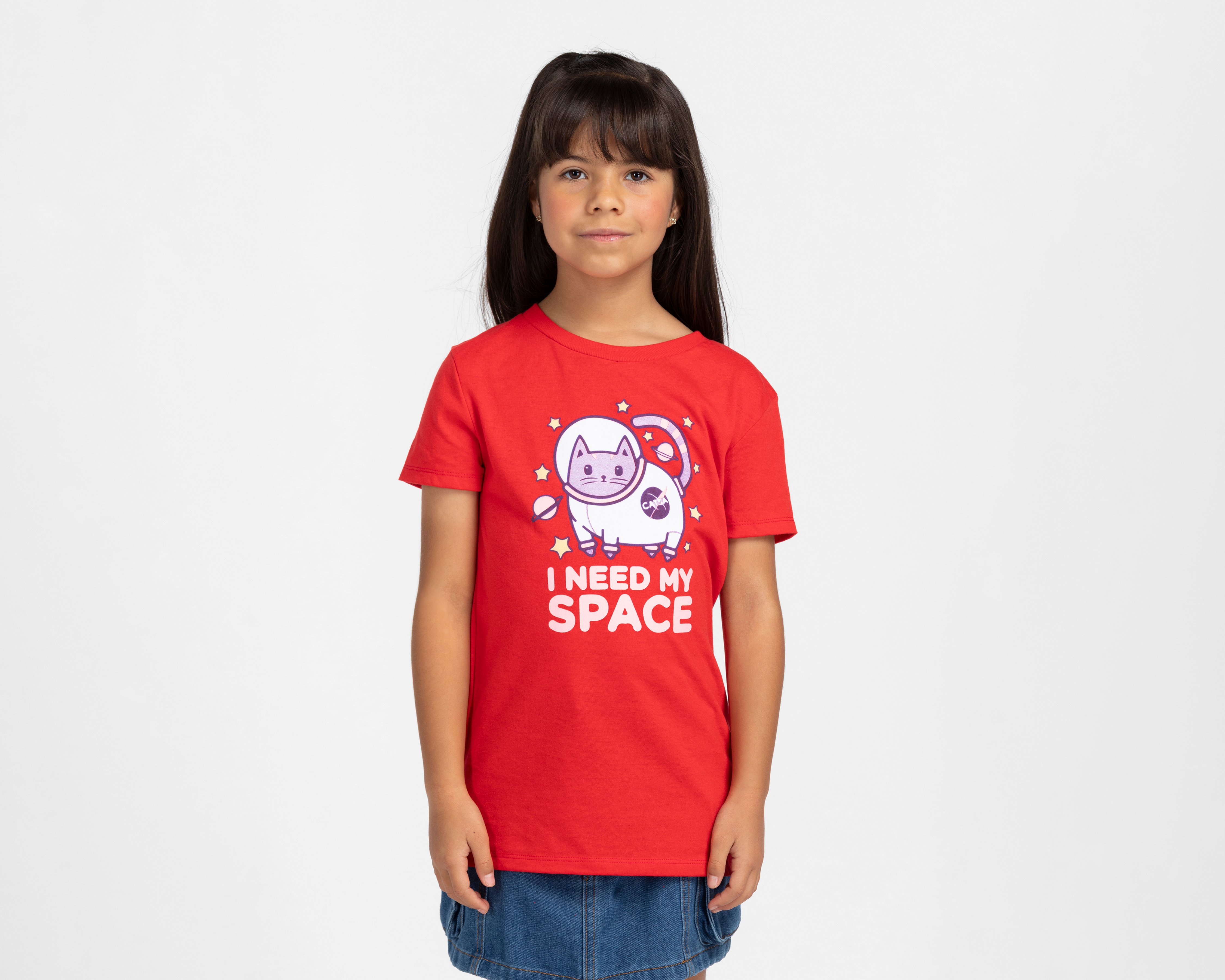 Foto 2 pulgar | Foto 1 | Playera de Cuello Redondo Roja Action Gear para Niña