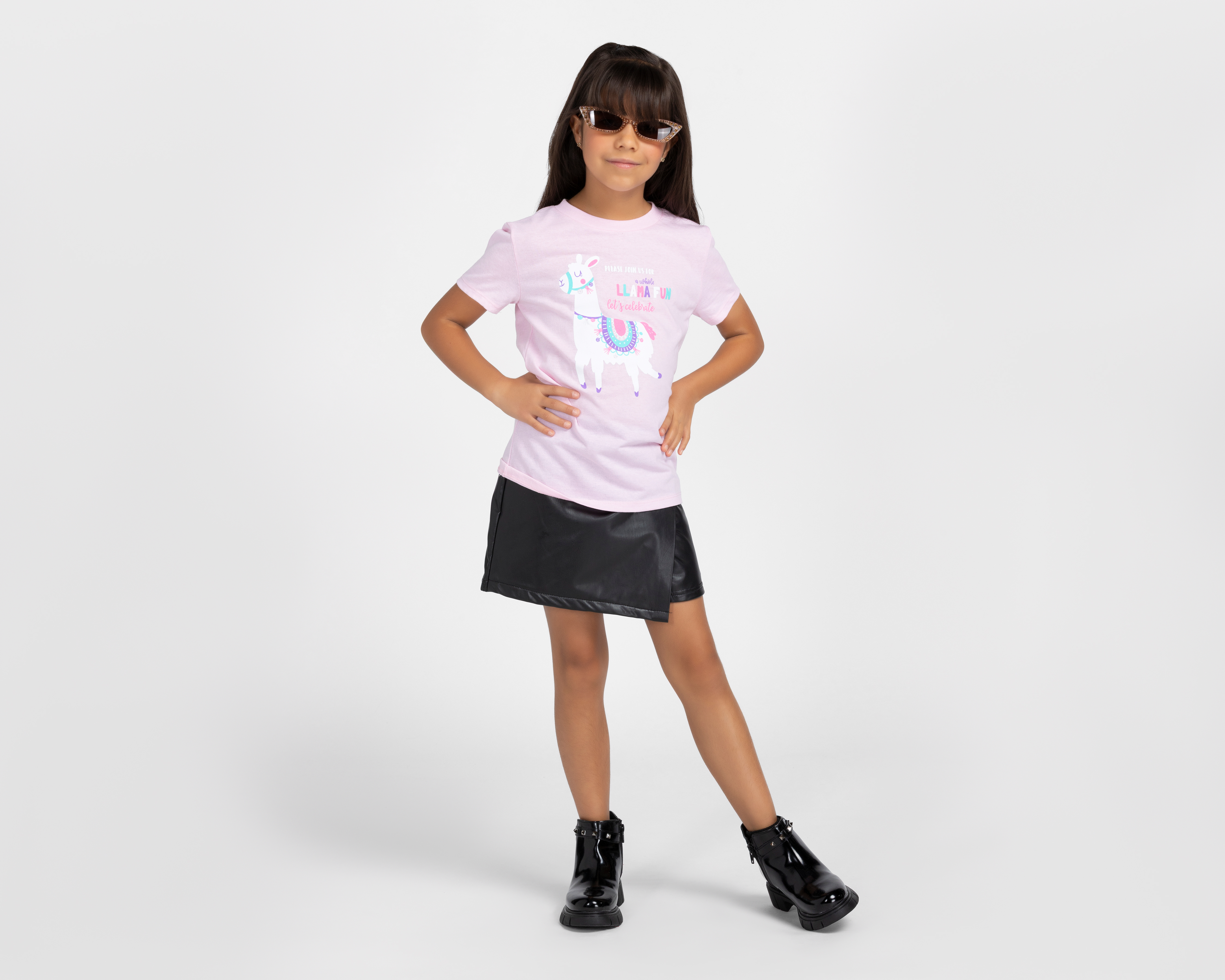 Foto 3 pulgar | Foto 2 | Playera de Cuello Redondo Rosa Action Gear para Niña