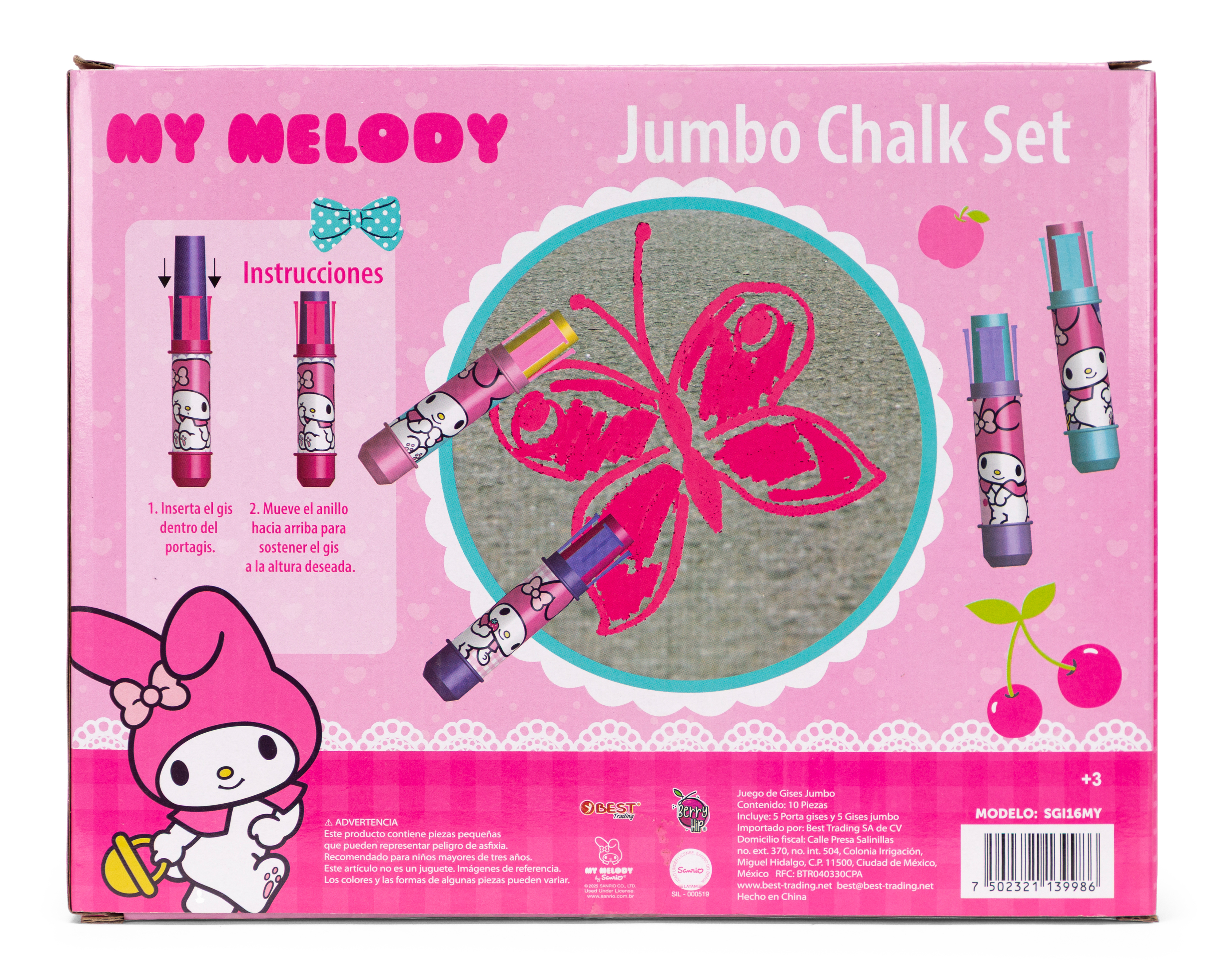 Foto 5 pulgar | Foto 4 | Set de Gises Jumbo My Melody 10 Piezas