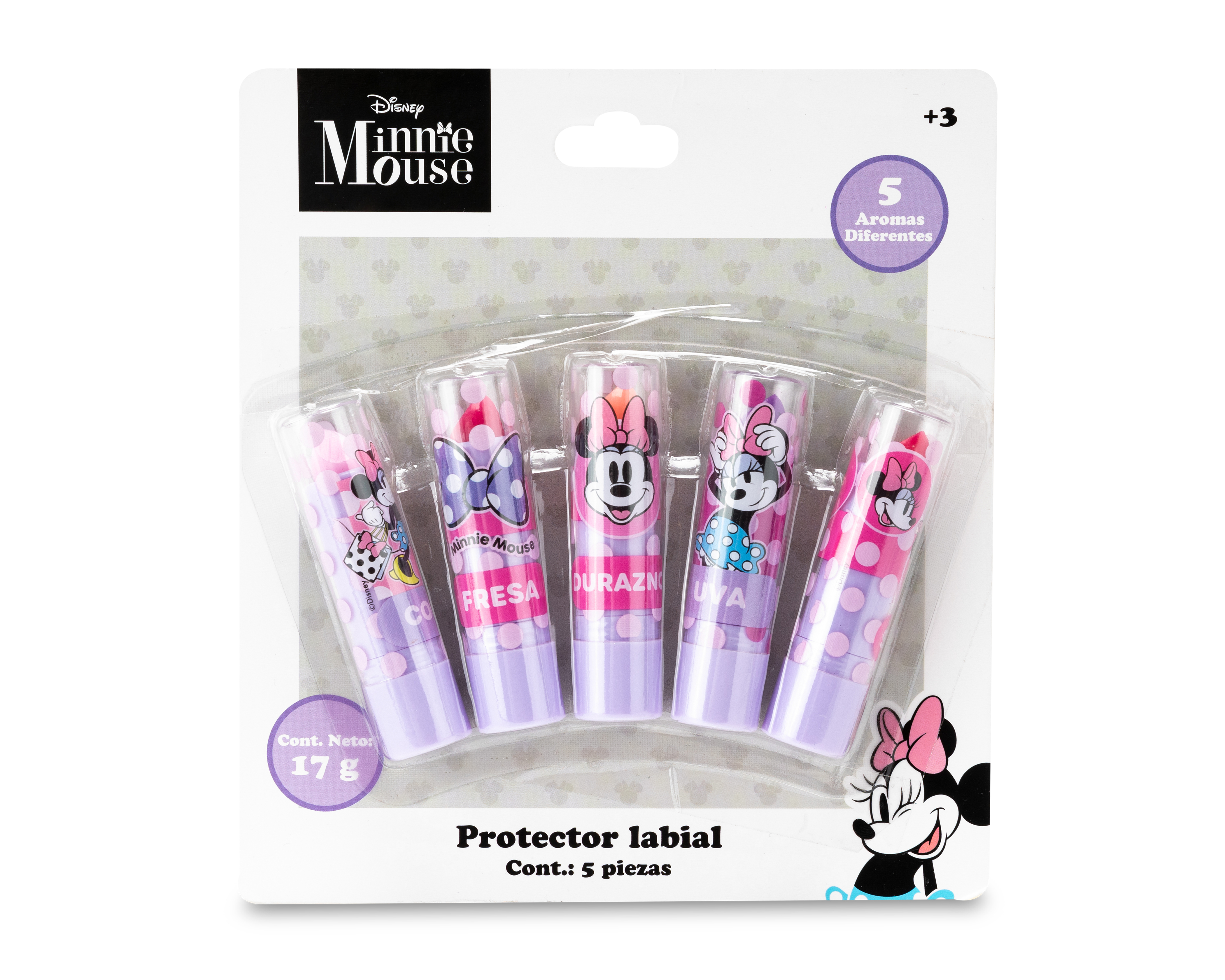 Foto 5 pulgar | Foto 4 | Protector Labial Disney Minnie Mouse 5 Piezas