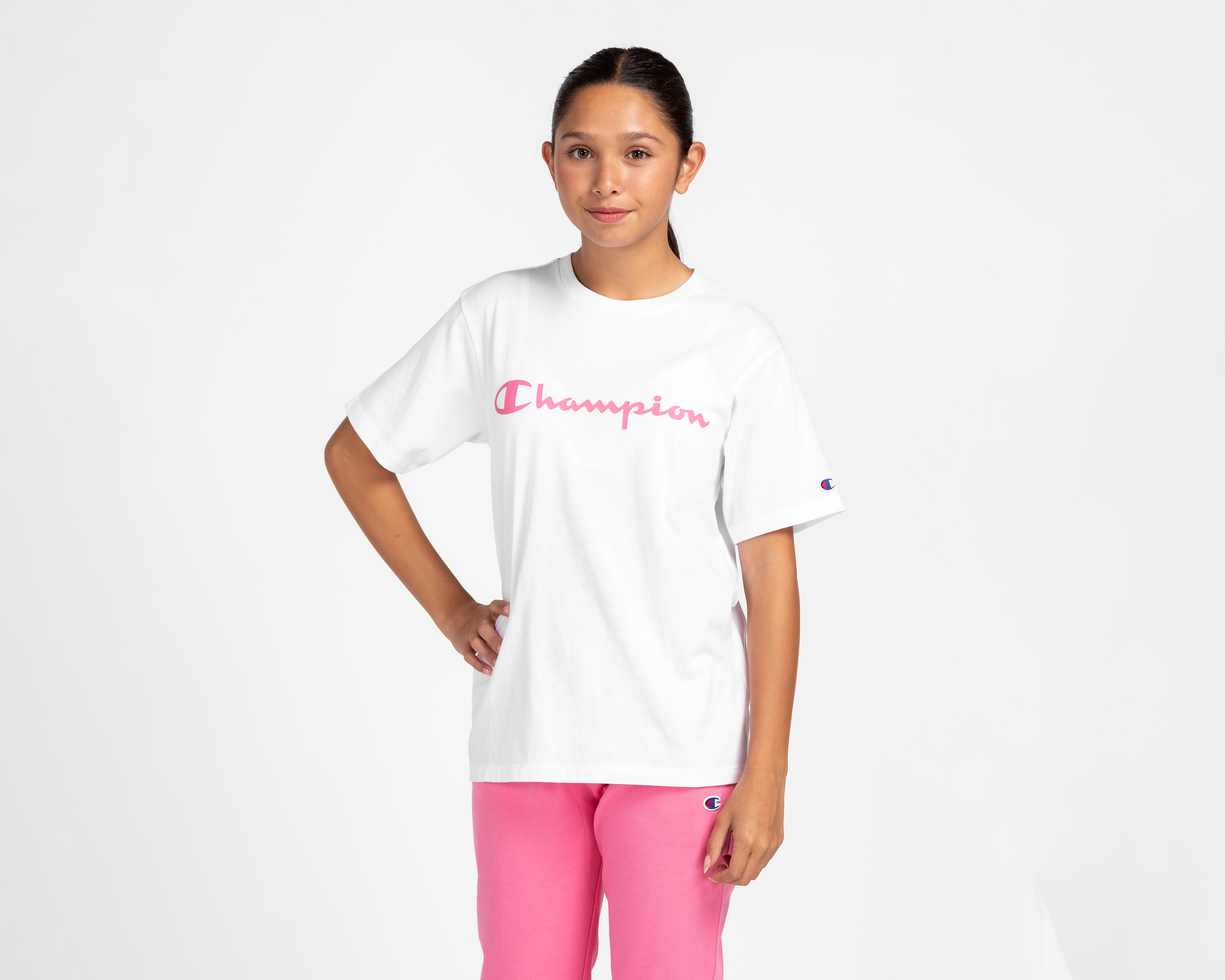 Foto 1 | Foto 1 | Playera Cuello Redondo Blanca Champion para Niña