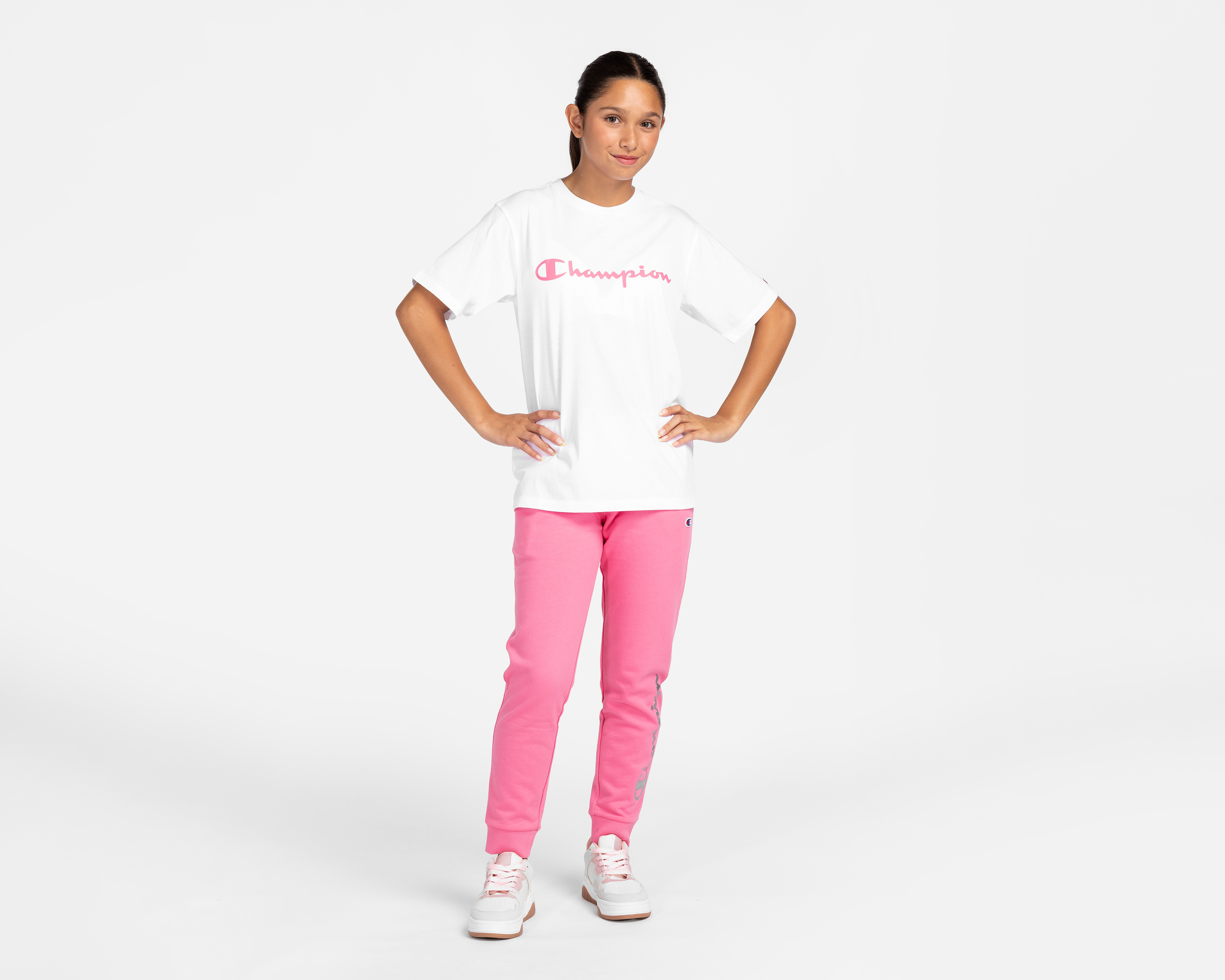 Foto 2 | Foto 2 | Playera Cuello Redondo Blanca Champion para Niña