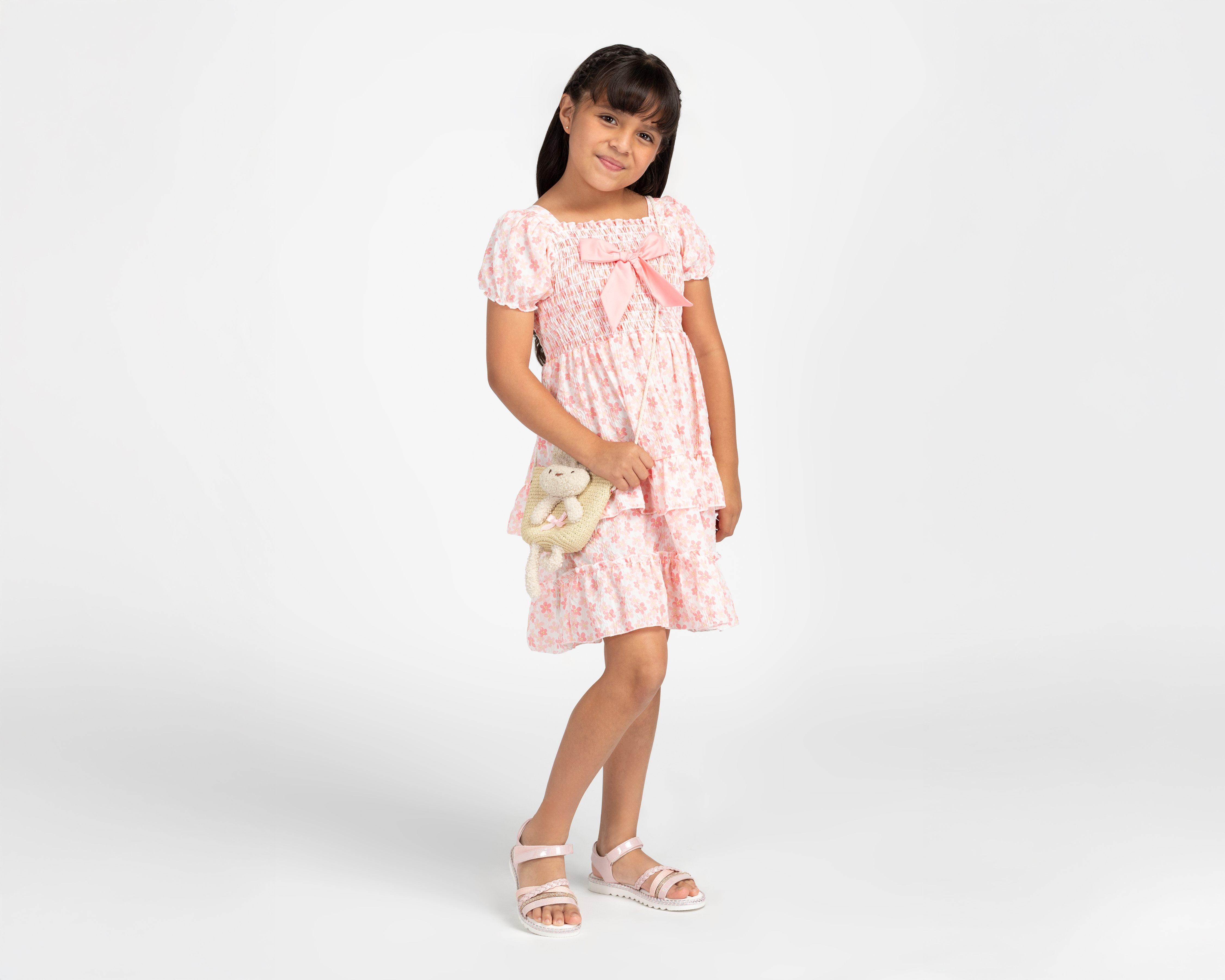 Foto 4 pulgar | Foto 3 | Vestido Rosa Refill para Niña con Bolsa
