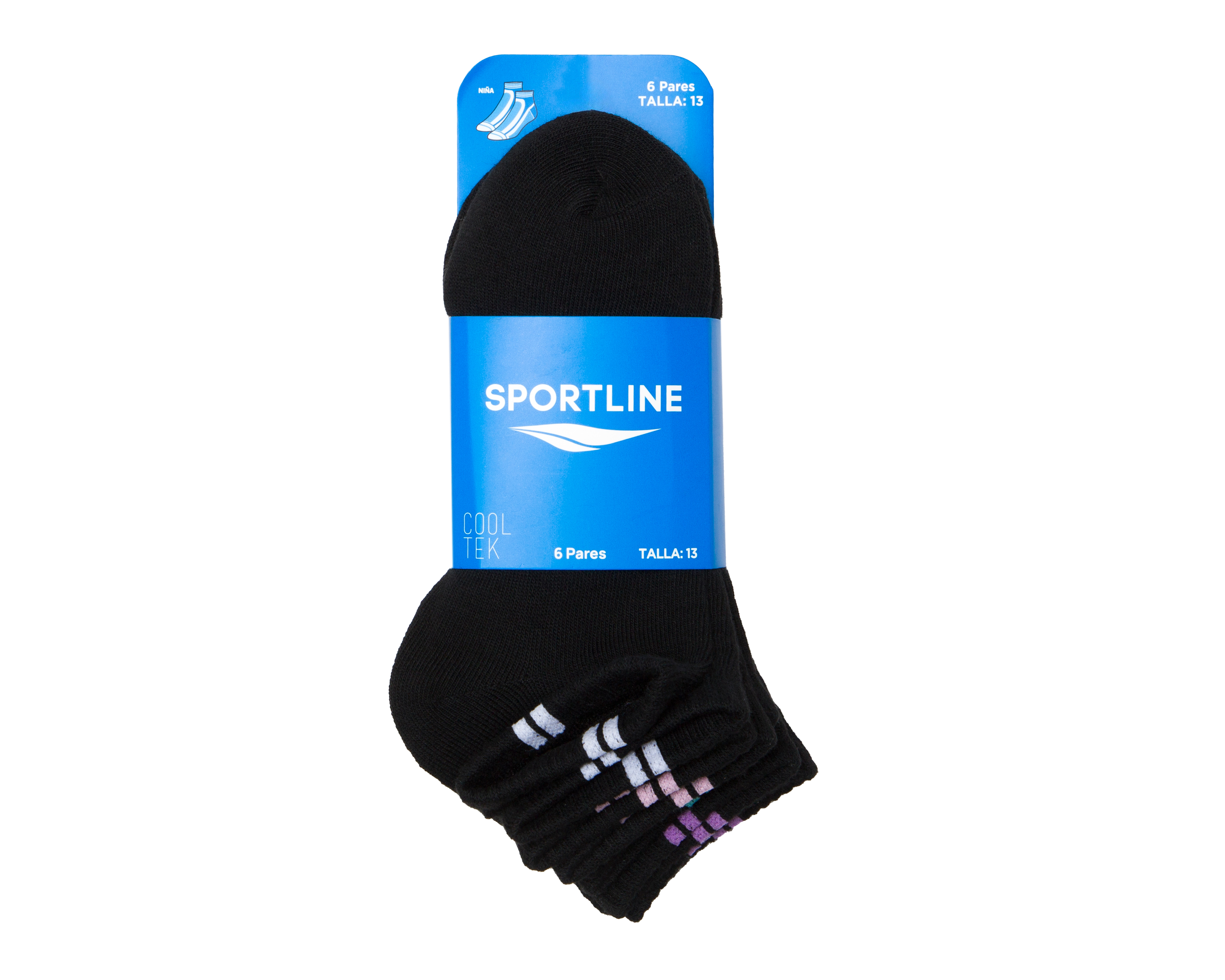 Foto 4 pulgar | Foto 3 | Calcetas Deportivas Sportline para Niña 6 Pares