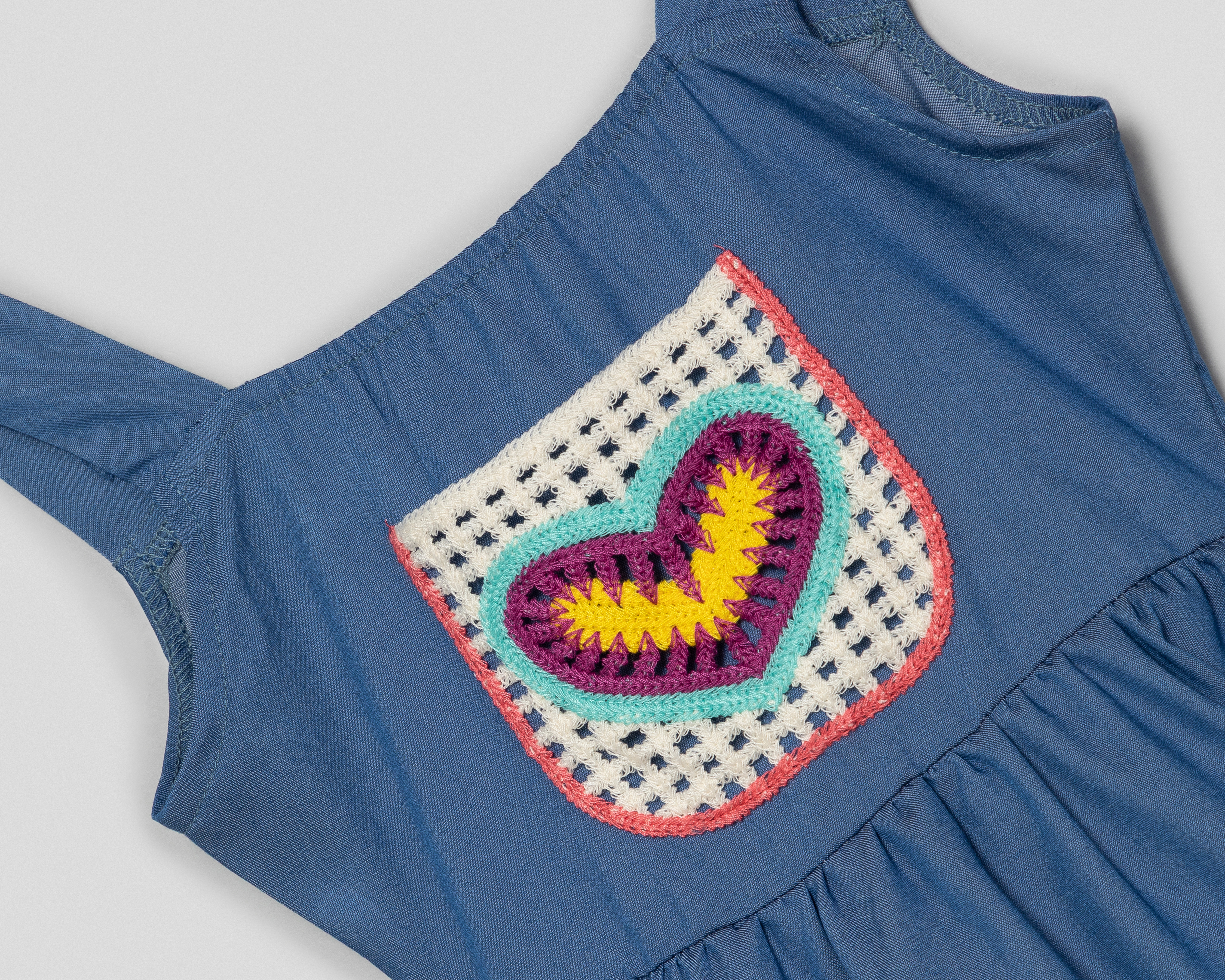 Foto 4 pulgar | Foto 3 | Vestido Azul Girls Attitude para Niña