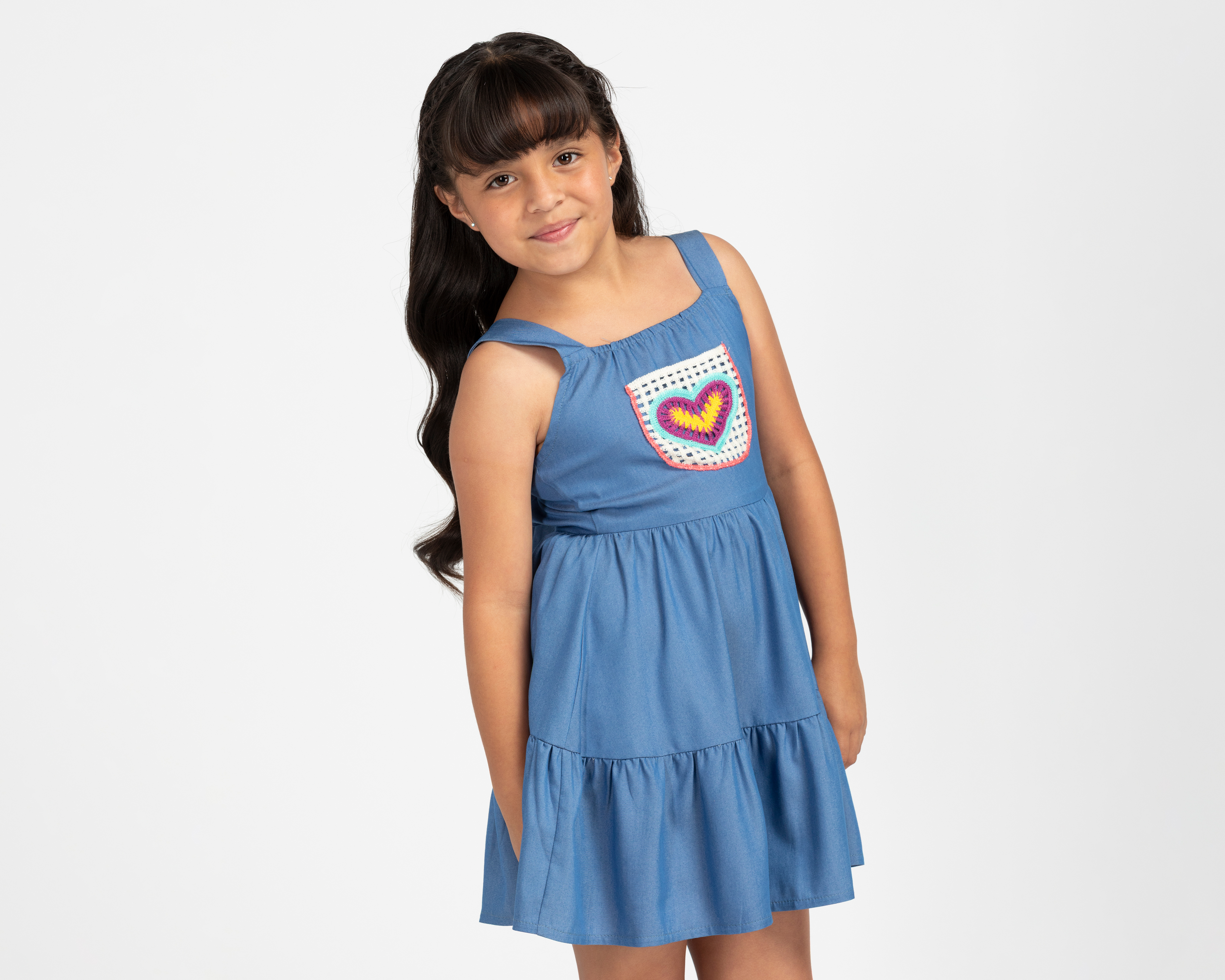 Foto 5 pulgar | Foto 4 | Vestido Azul Girls Attitude para Niña