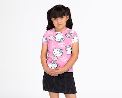 Foto 1 | Foto 1 | Playera Hello Kitty Manga Corta para Niña