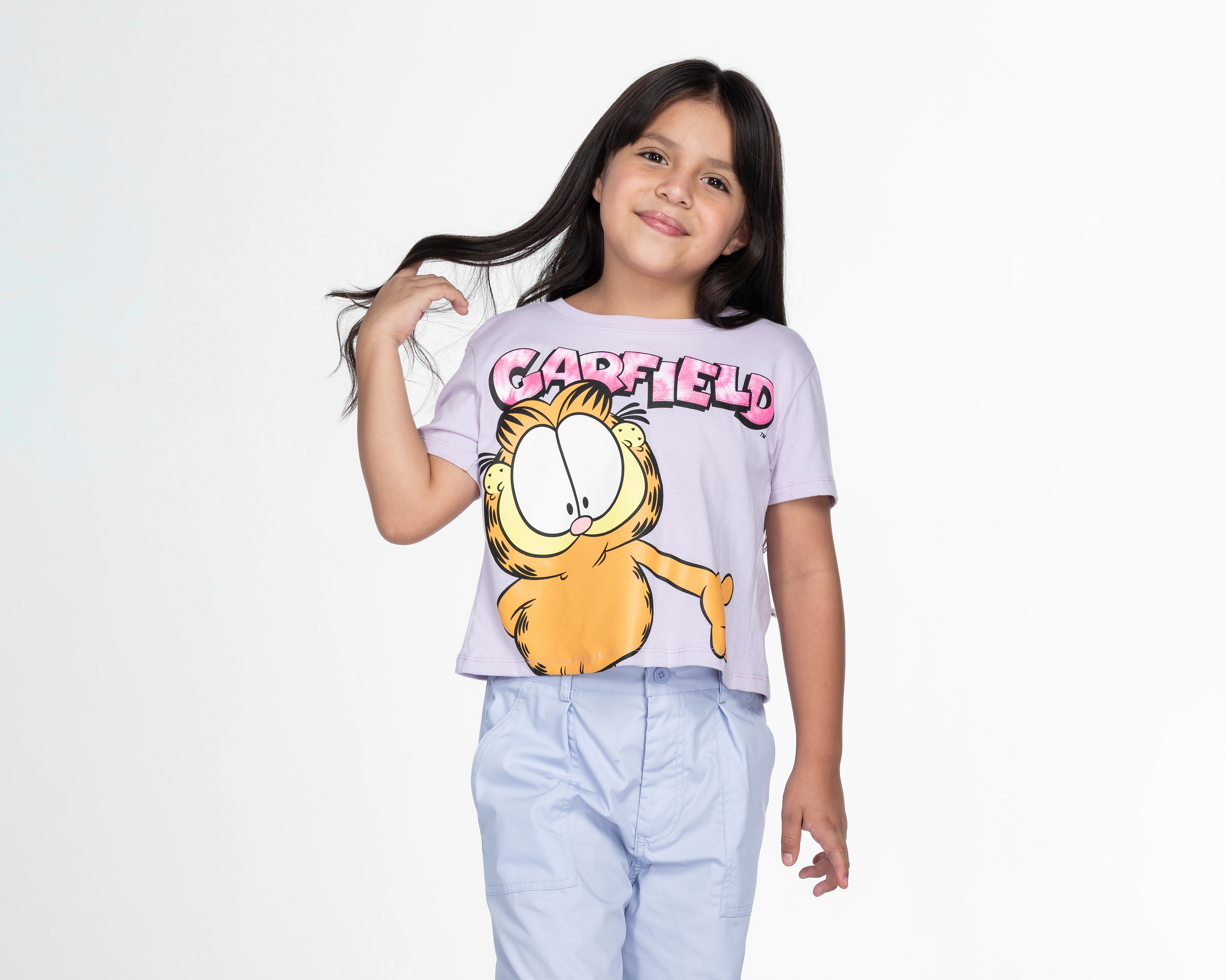Playera Garfield Manga Corta para Niña