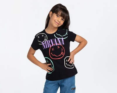 Foto 1 | Foto 1 | Playera Nirvana Manga Corta Estampada para Niña
