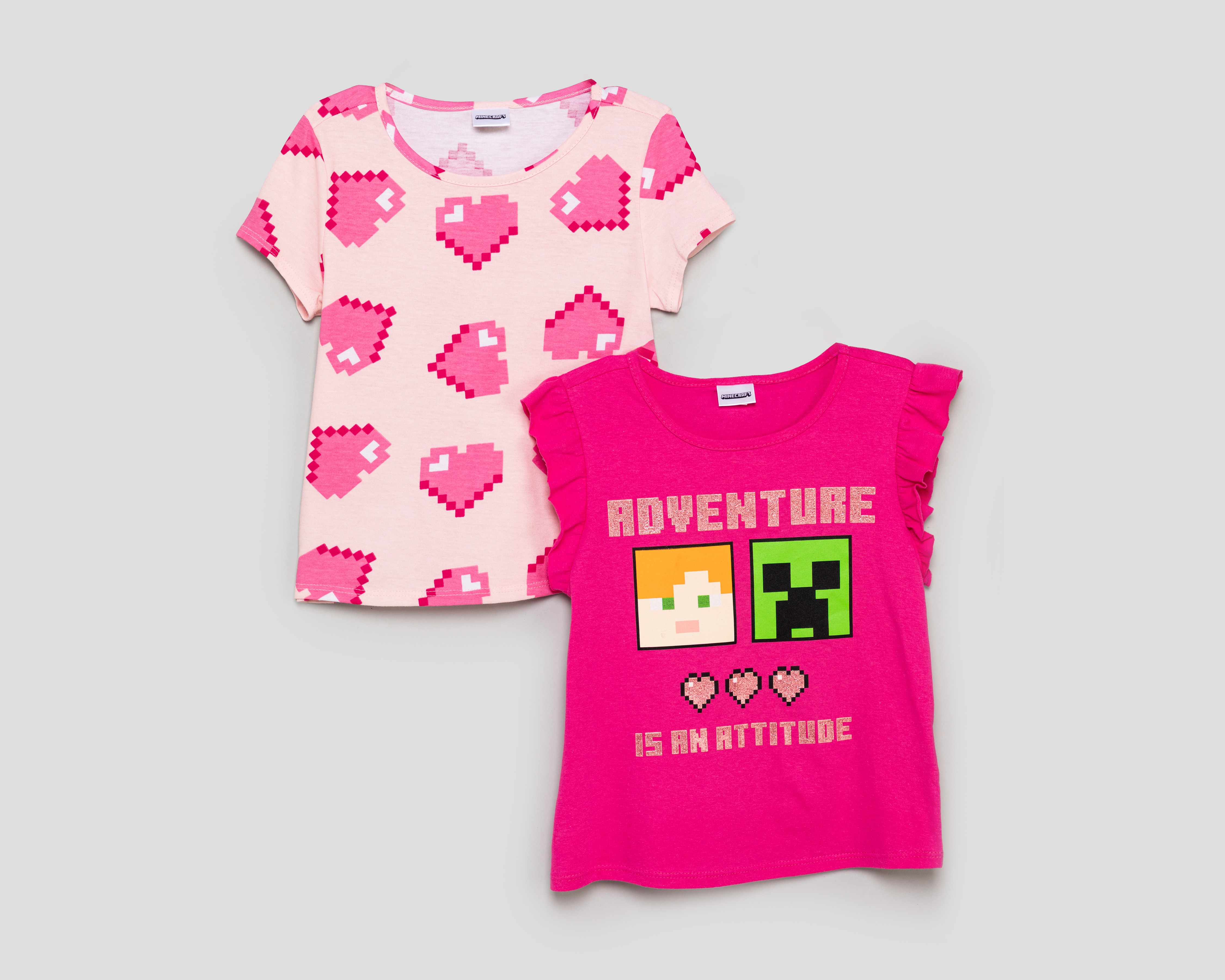 Playera Minecraft para Niña 2 Piezas