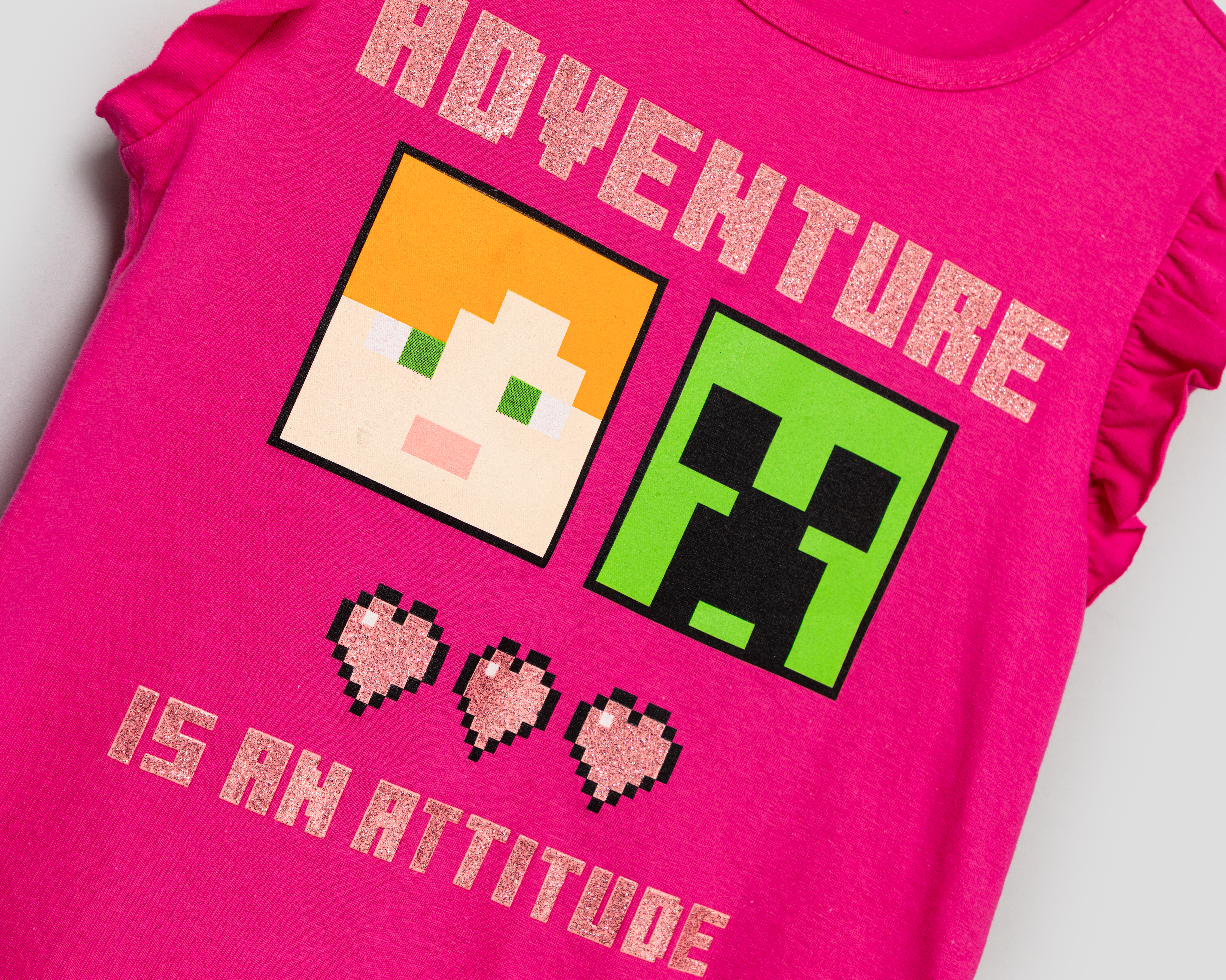 Foto 5 pulgar | Foto 4 | Playera Minecraft para Niña 2 Piezas