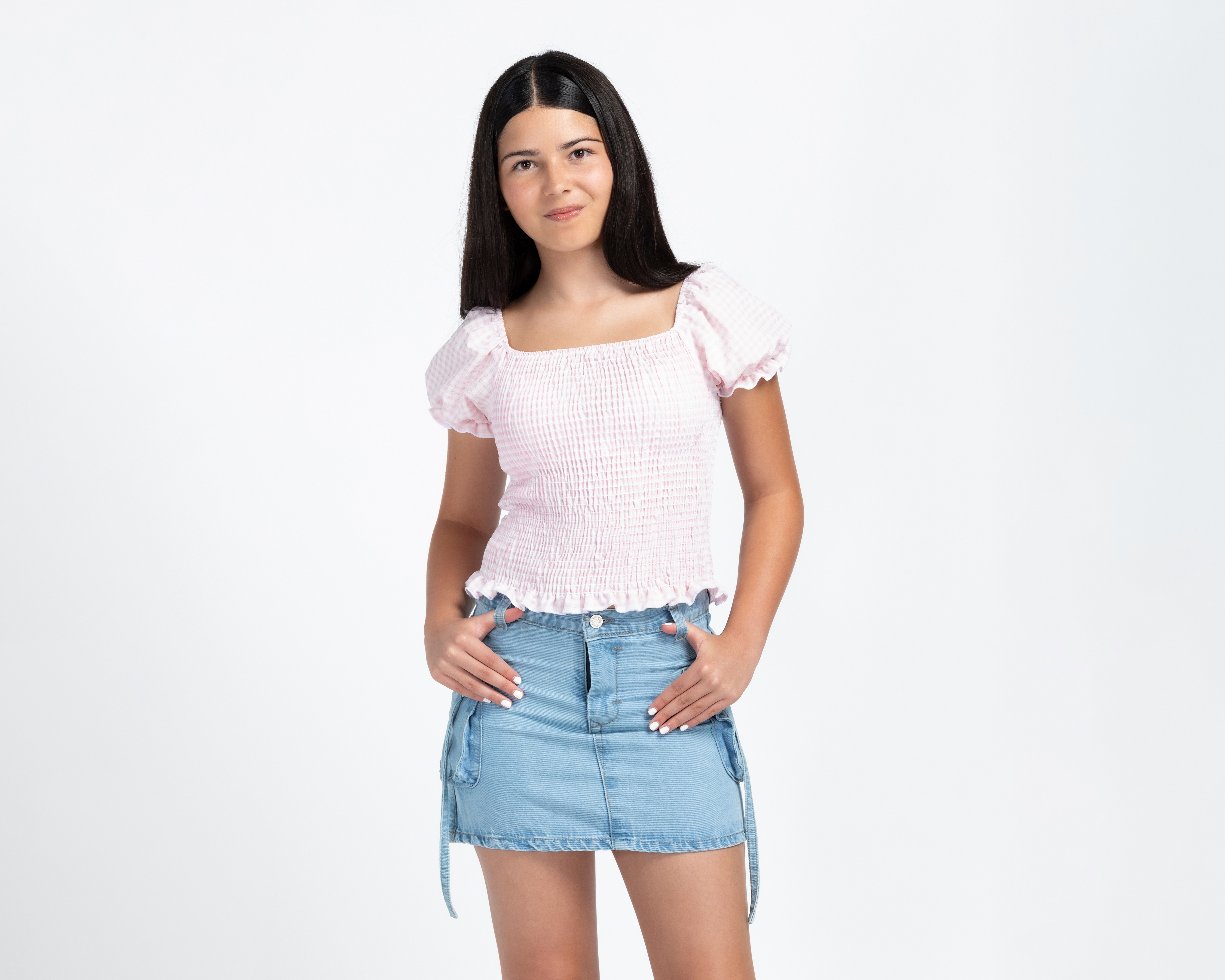 Foto 2 pulgar | Foto 1 | Blusa Refill con Smock Juvenil