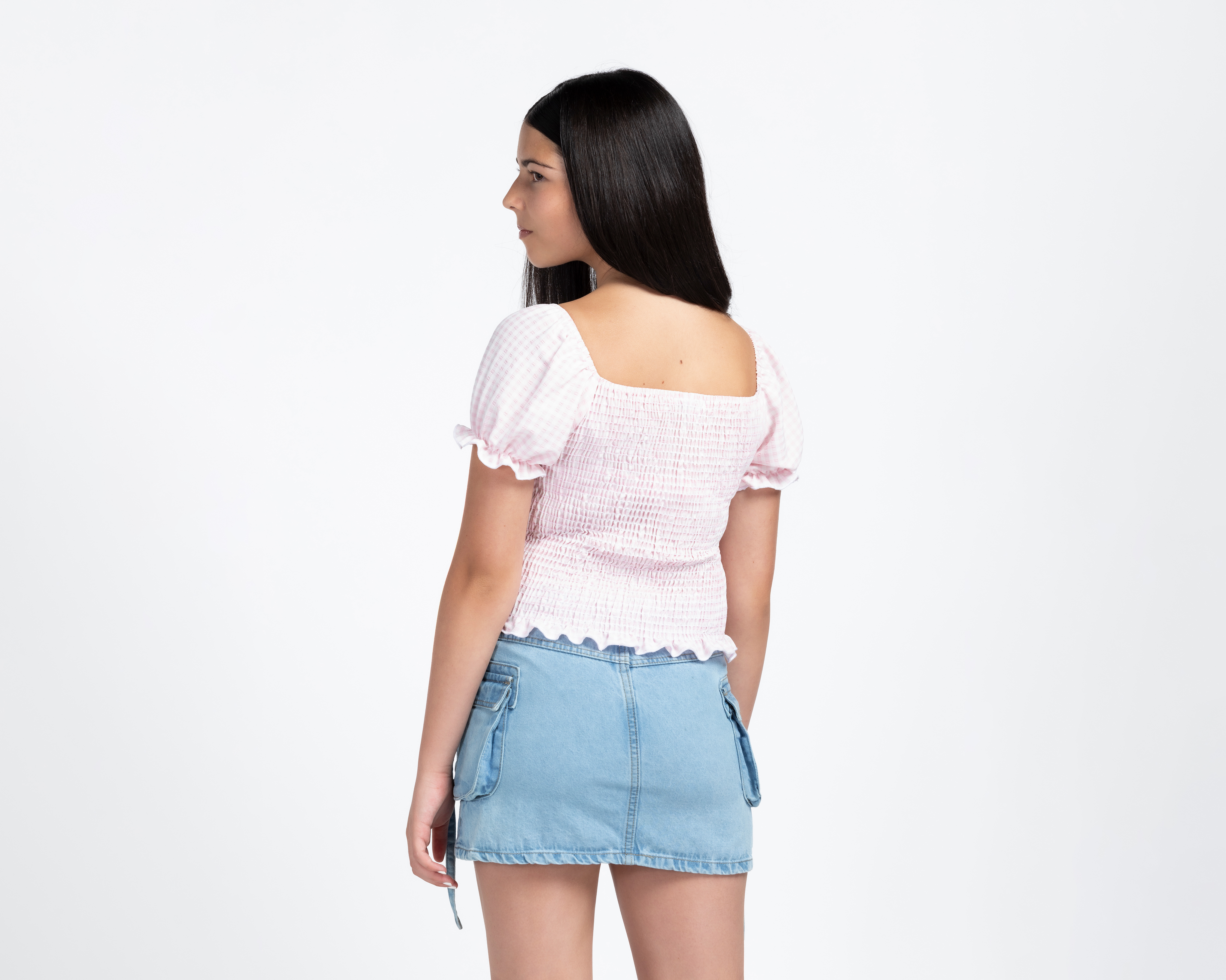 Foto 4 pulgar | Foto 3 | Blusa Refill con Smock Juvenil