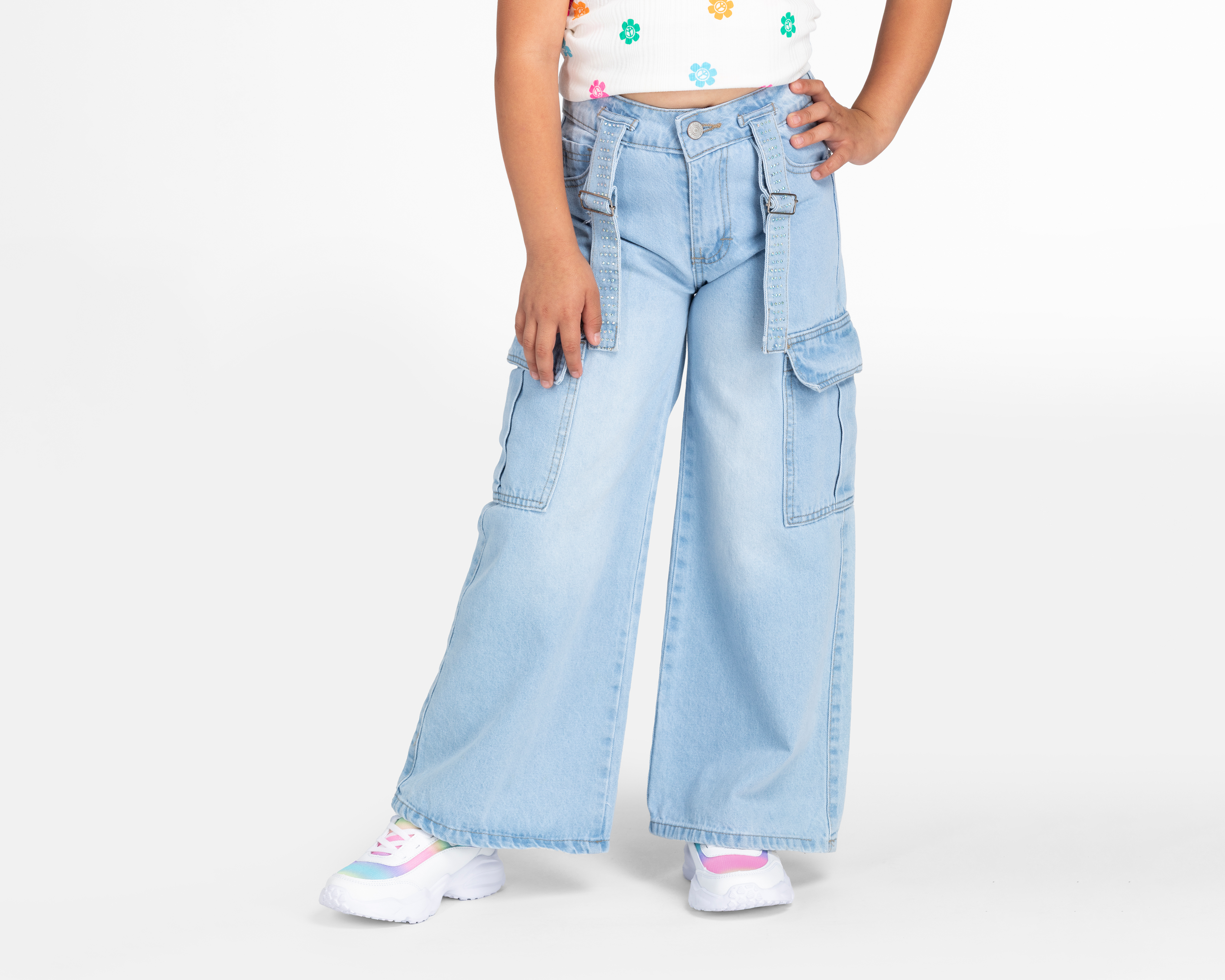 Foto 2 pulgar | Foto 1 | Pantalón Girls Attitude Wide Leg para Niña