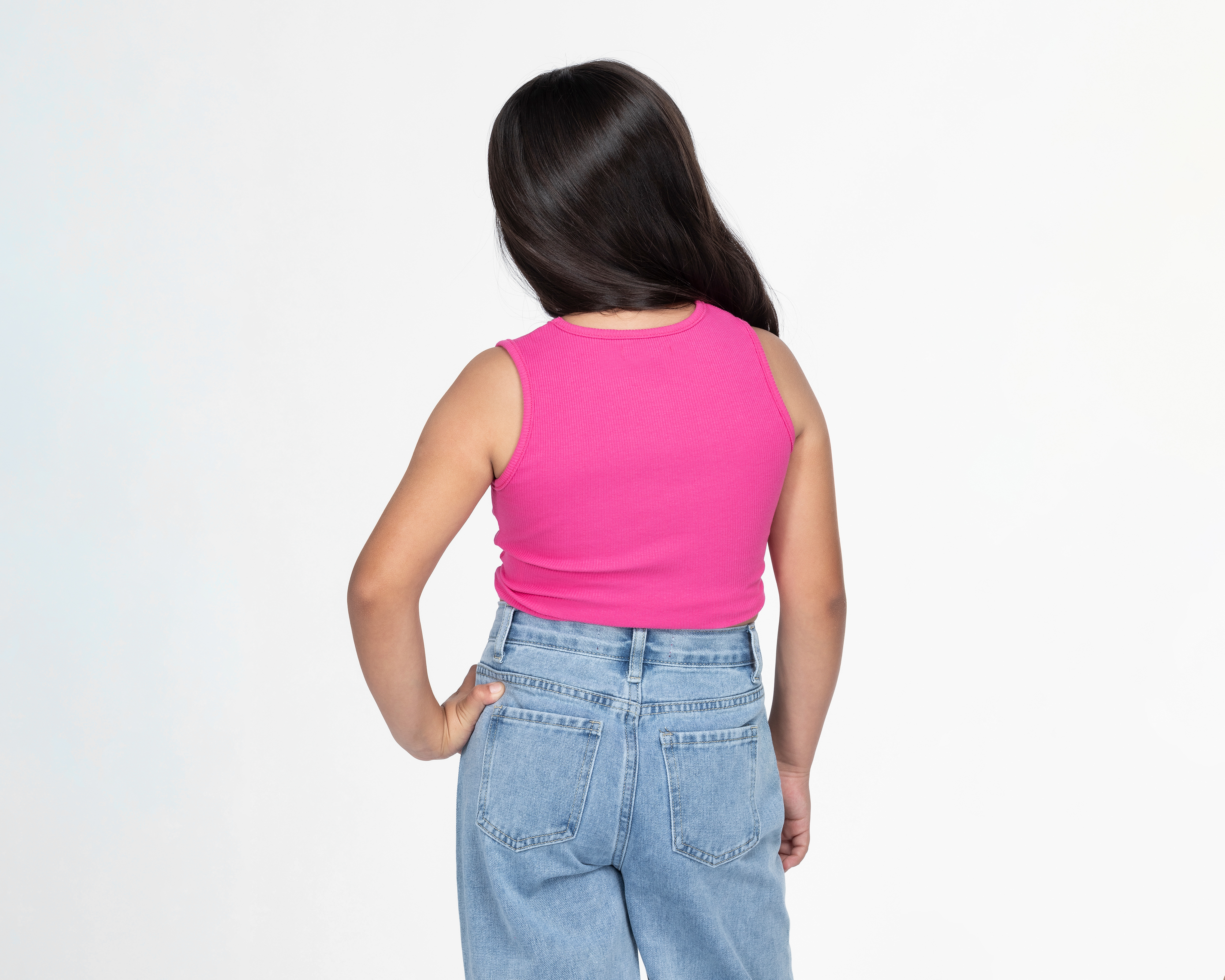 Foto 4 pulgar | Foto 3 | Blusa Girls Attitude sin Mangas Rosa para Niña