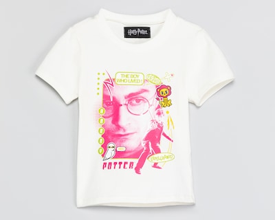 Foto 1 | Foto 1 | Playera Cuello Redondo Blanca Harry Potter para Niña