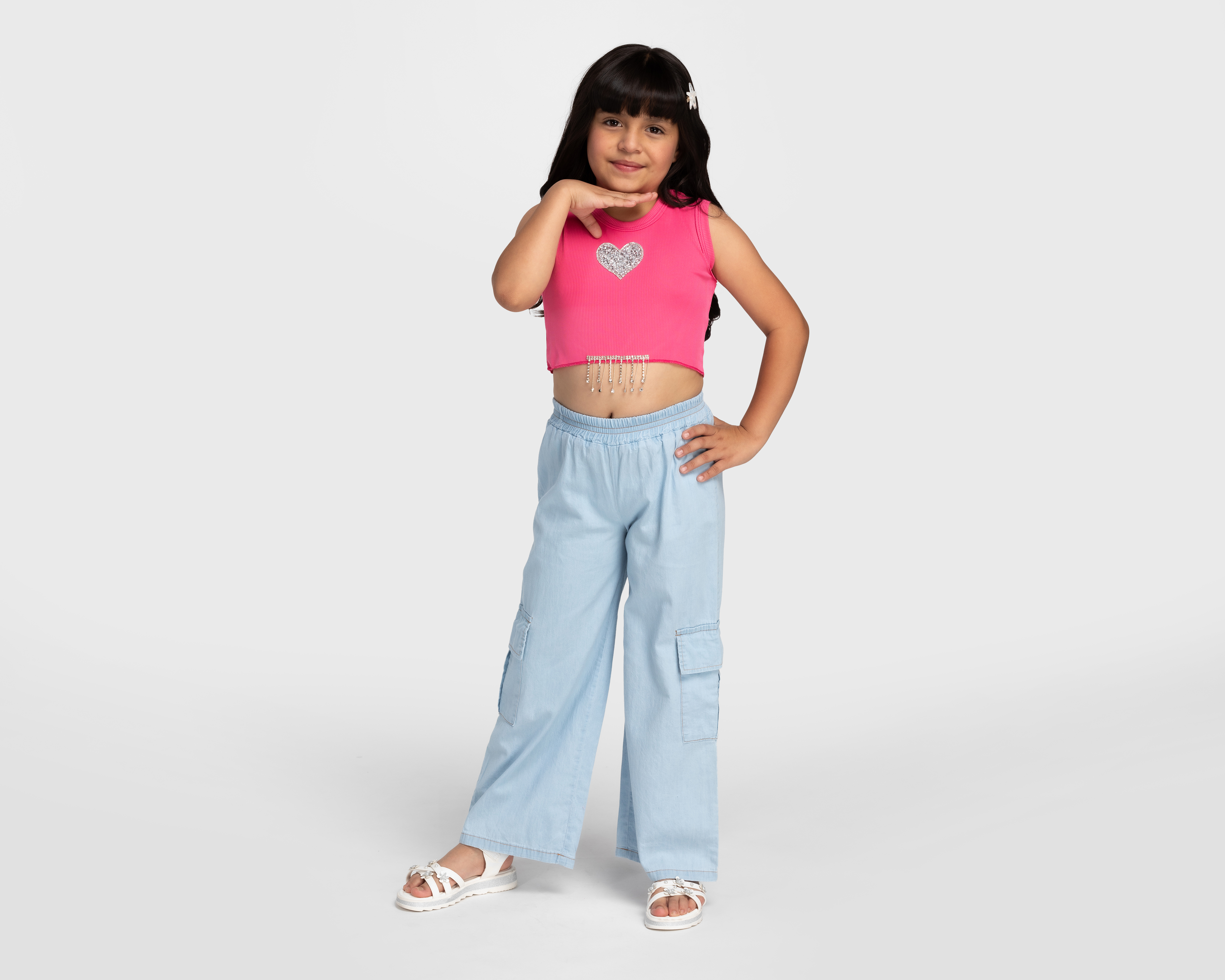 Foto 2 pulgar | Foto 1 | Conjunto de Blusa y Pantalón Girls Attitude para Niña