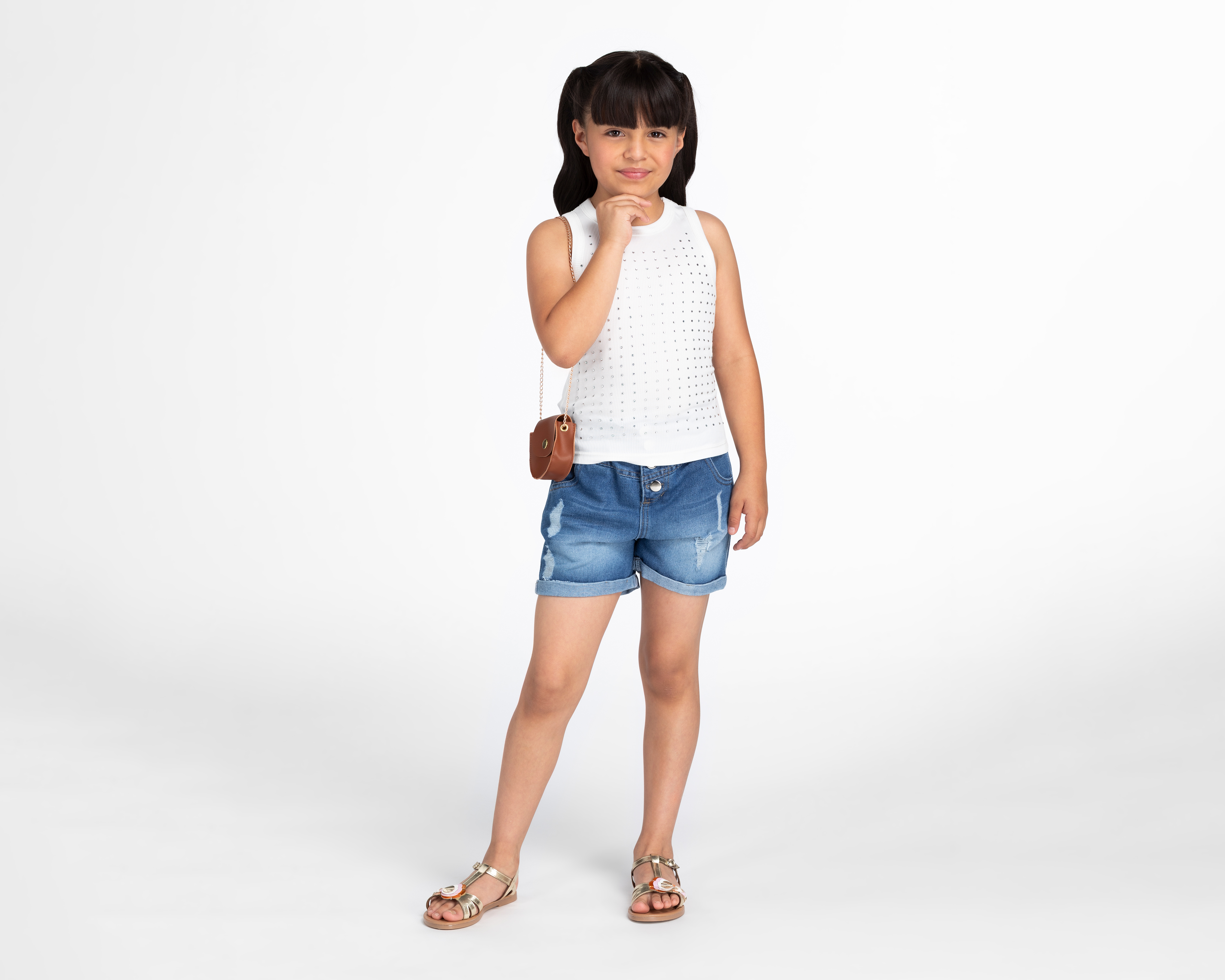 Foto 2 | Foto 2 | Conjunto de Playera y Short Refill para Niña 3 Piezas