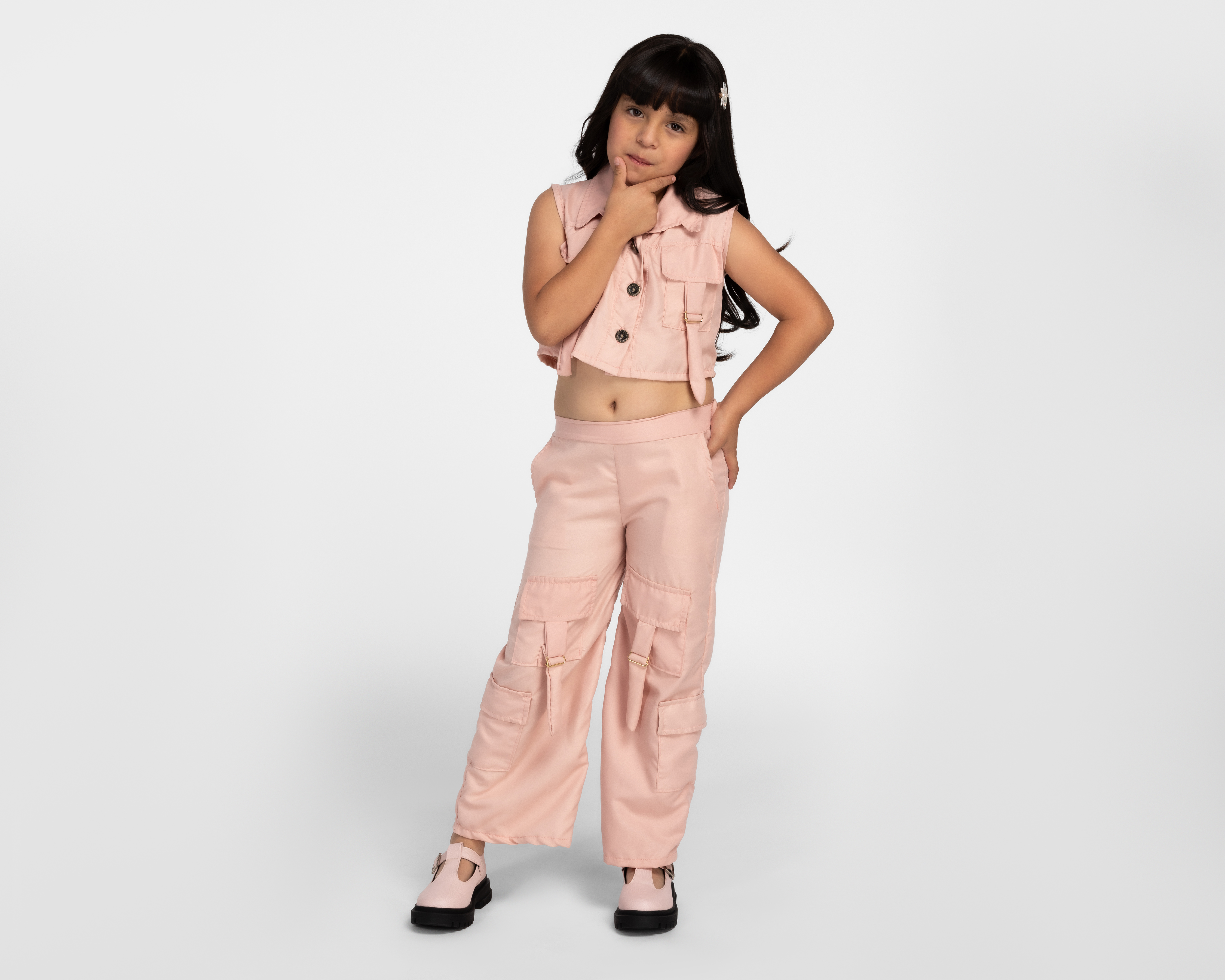 Foto 2 pulgar | Foto 1 | Conjunto de Pantalón y Chaleco Girls Attitude para Niña