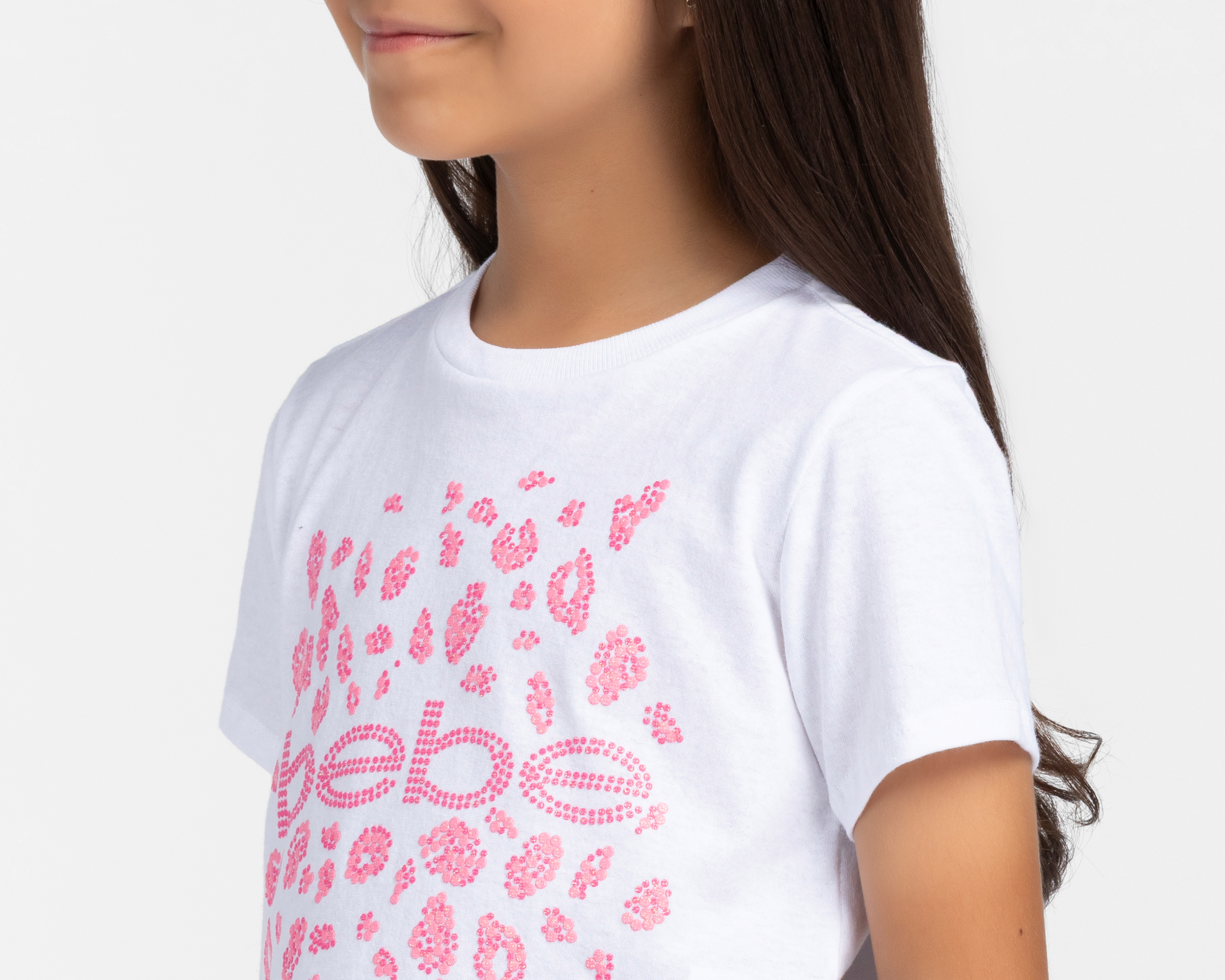 Foto 5 pulgar | Foto 4 | Playera de Cuello Redondo Blanca Bebe para Niña