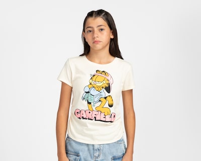 Foto 1 | Foto 1 | Playera de Cuello Redondo Crema Garfield para Niña