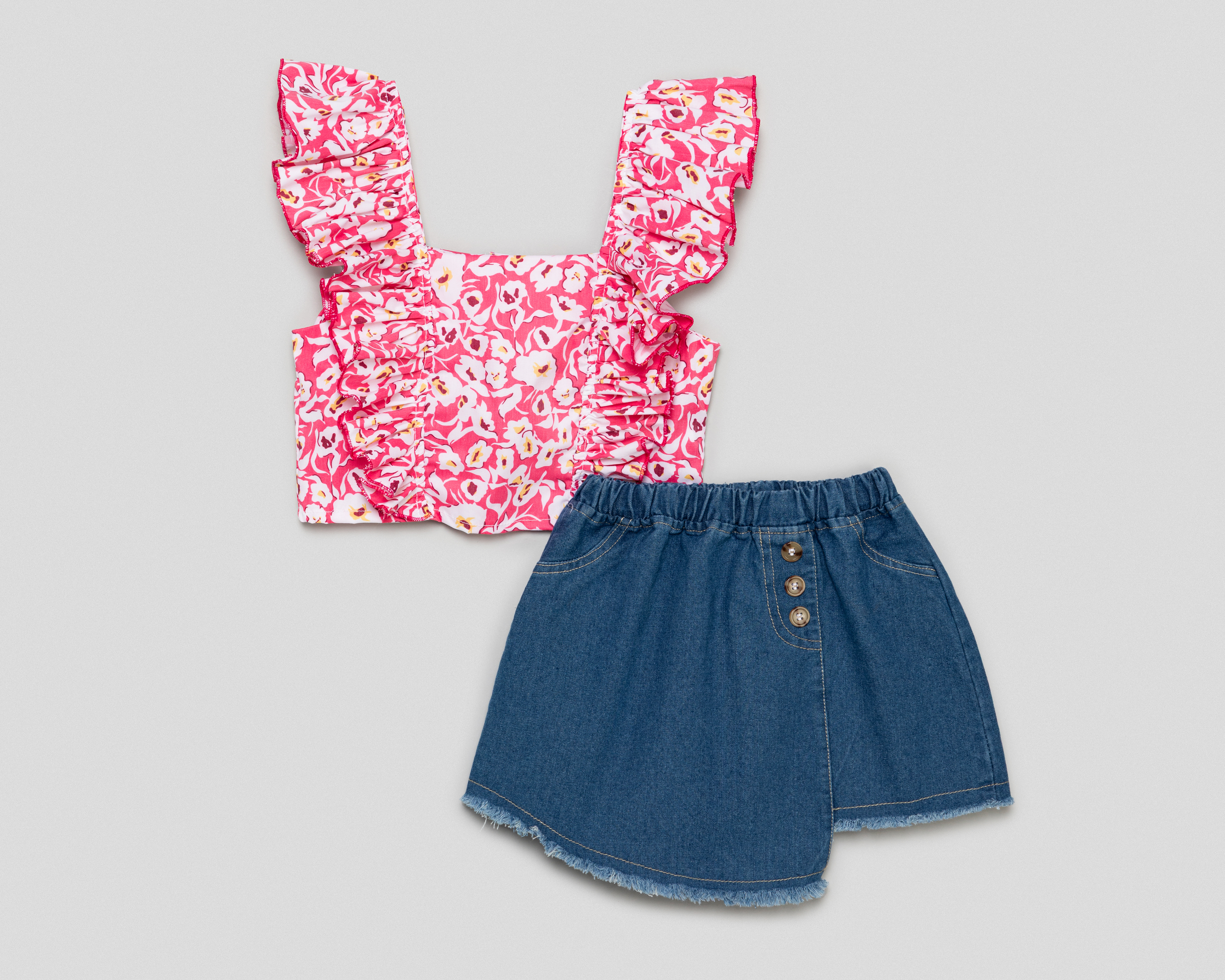 Foto 2 pulgar | Foto 1 | Conjunto de Falda y Blusa 18 Forever para Niña