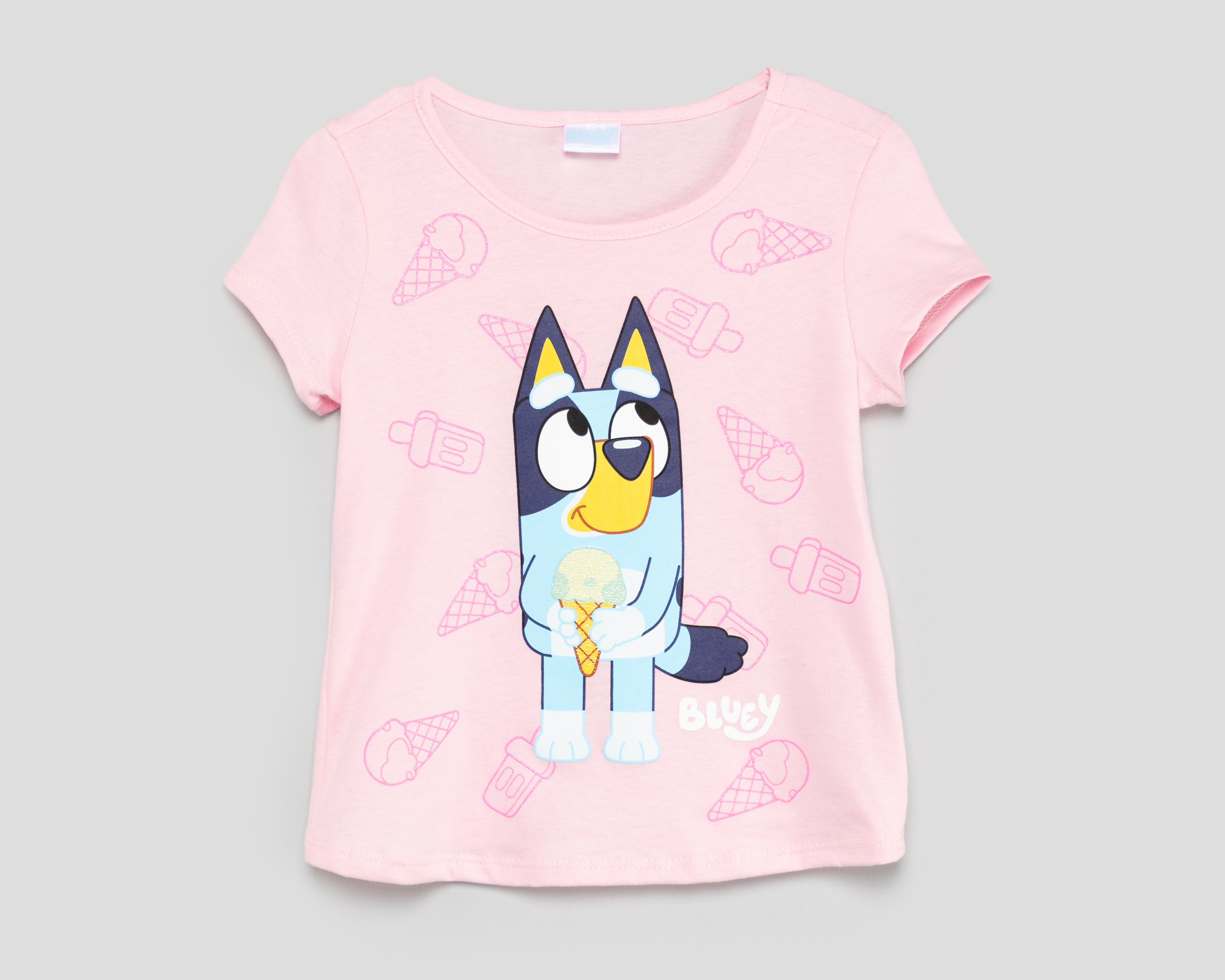 Playera Bluey Manga Corta para Niña Playera Bluey Manga Corta para Niña