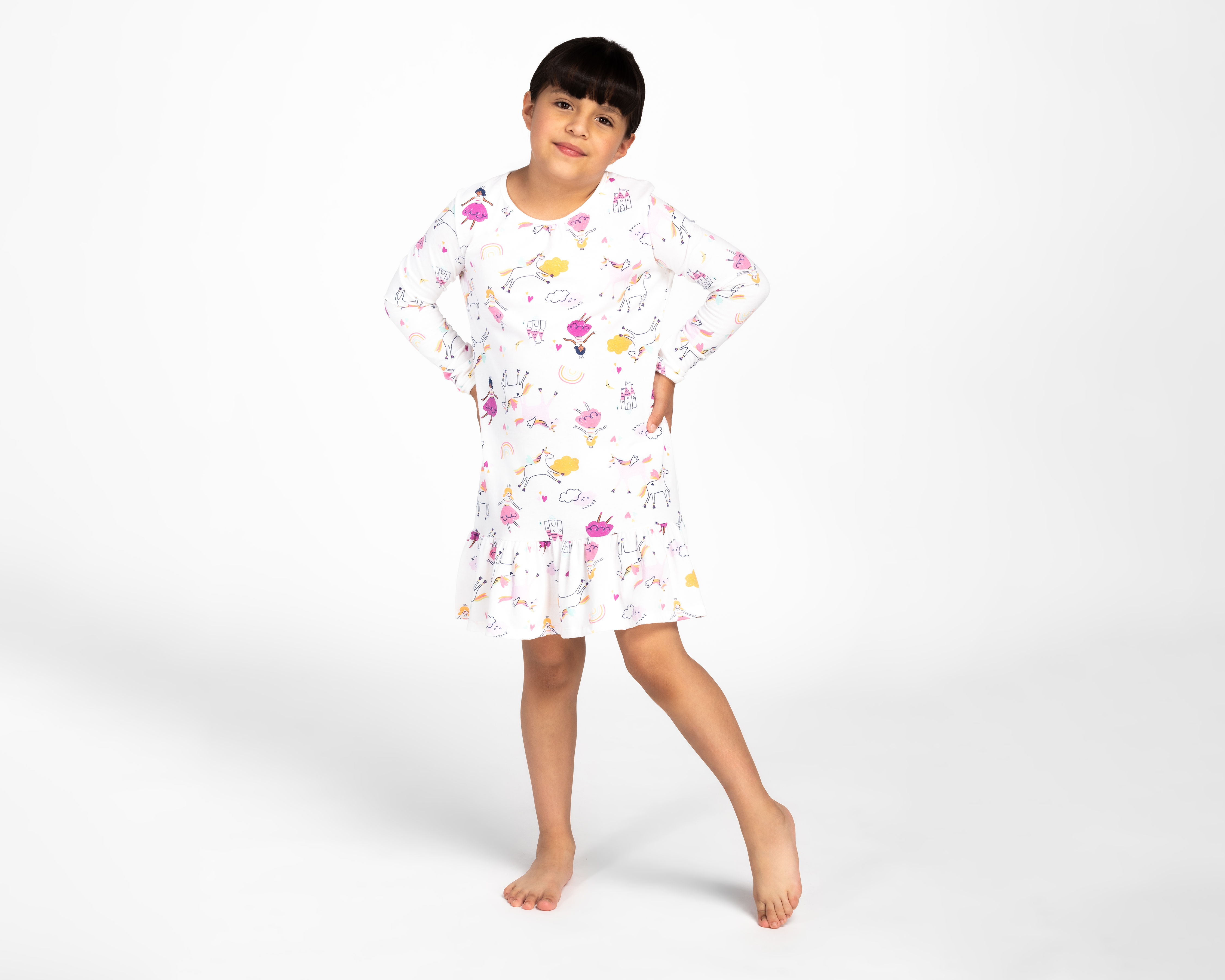 Foto 2 pulgar | Foto 1 | Pijama para Niña de Unicornios Optima