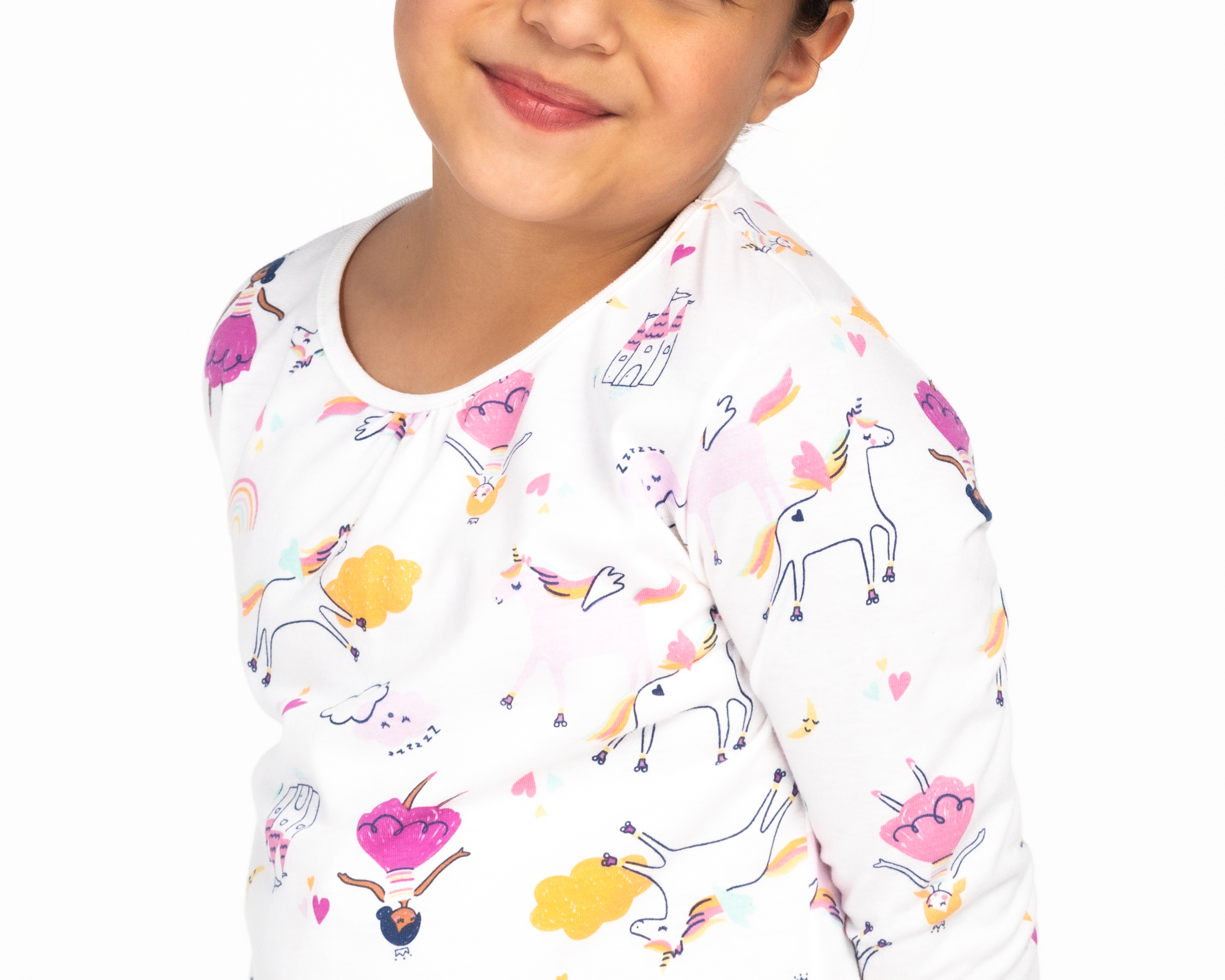 Foto 5 pulgar | Foto 3 | Pijama para Niña de Unicornios Optima