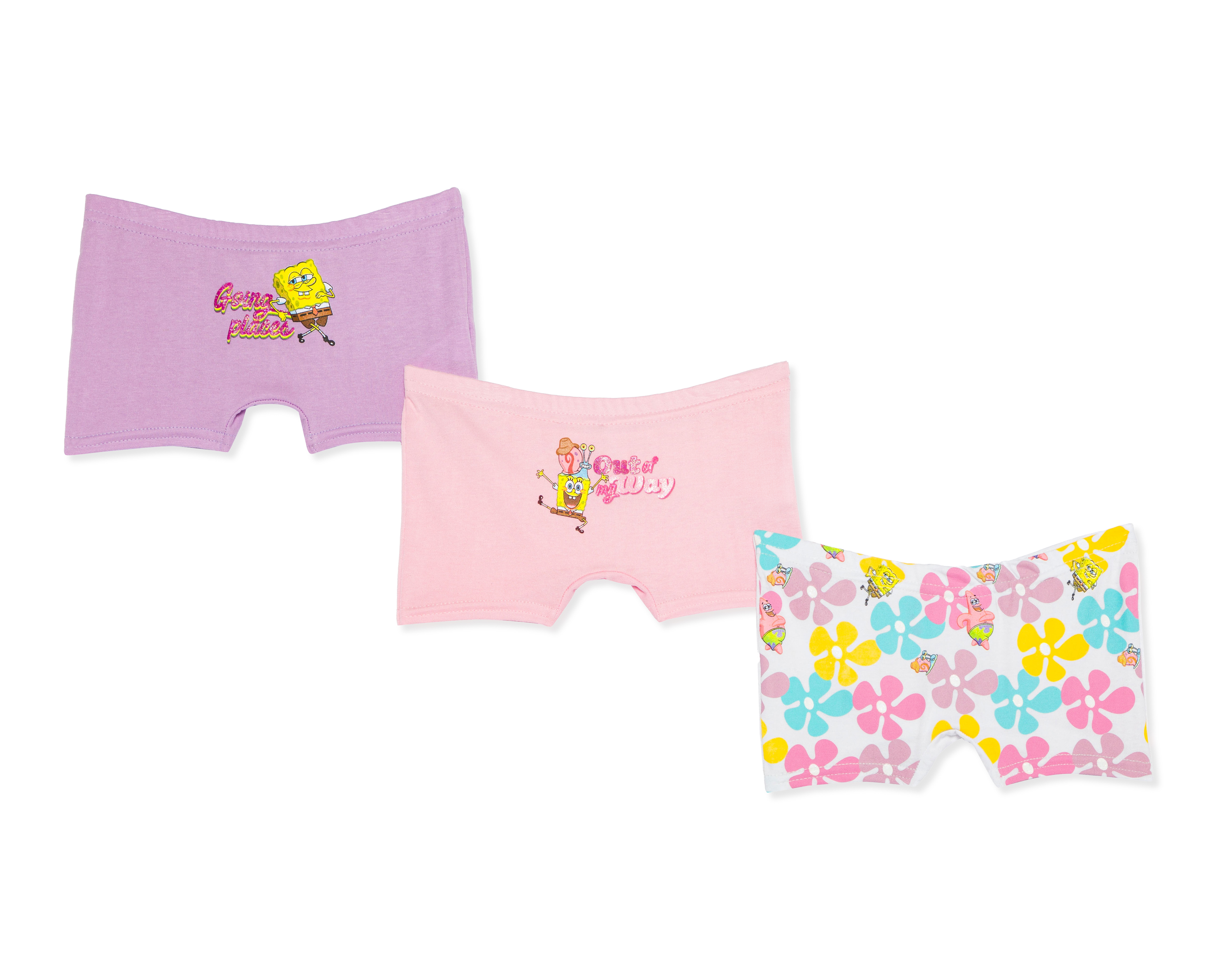 Foto 2 pulgar | Foto 1 | Bóxer Bob Esponja para Niña 3 Piezas