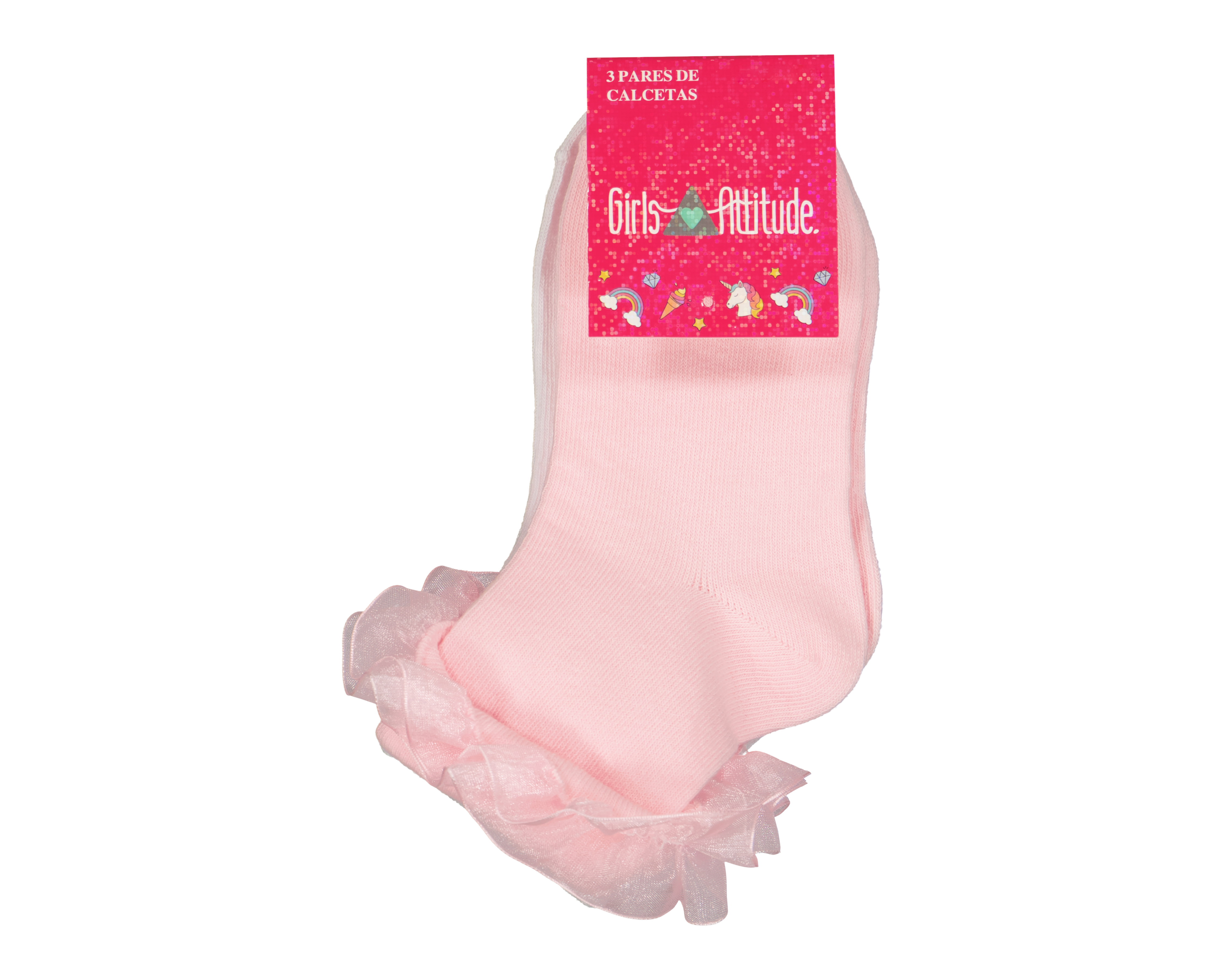 Foto 3 | Foto 3 | Calcetines Girls Attitude para Niña 3 Pares