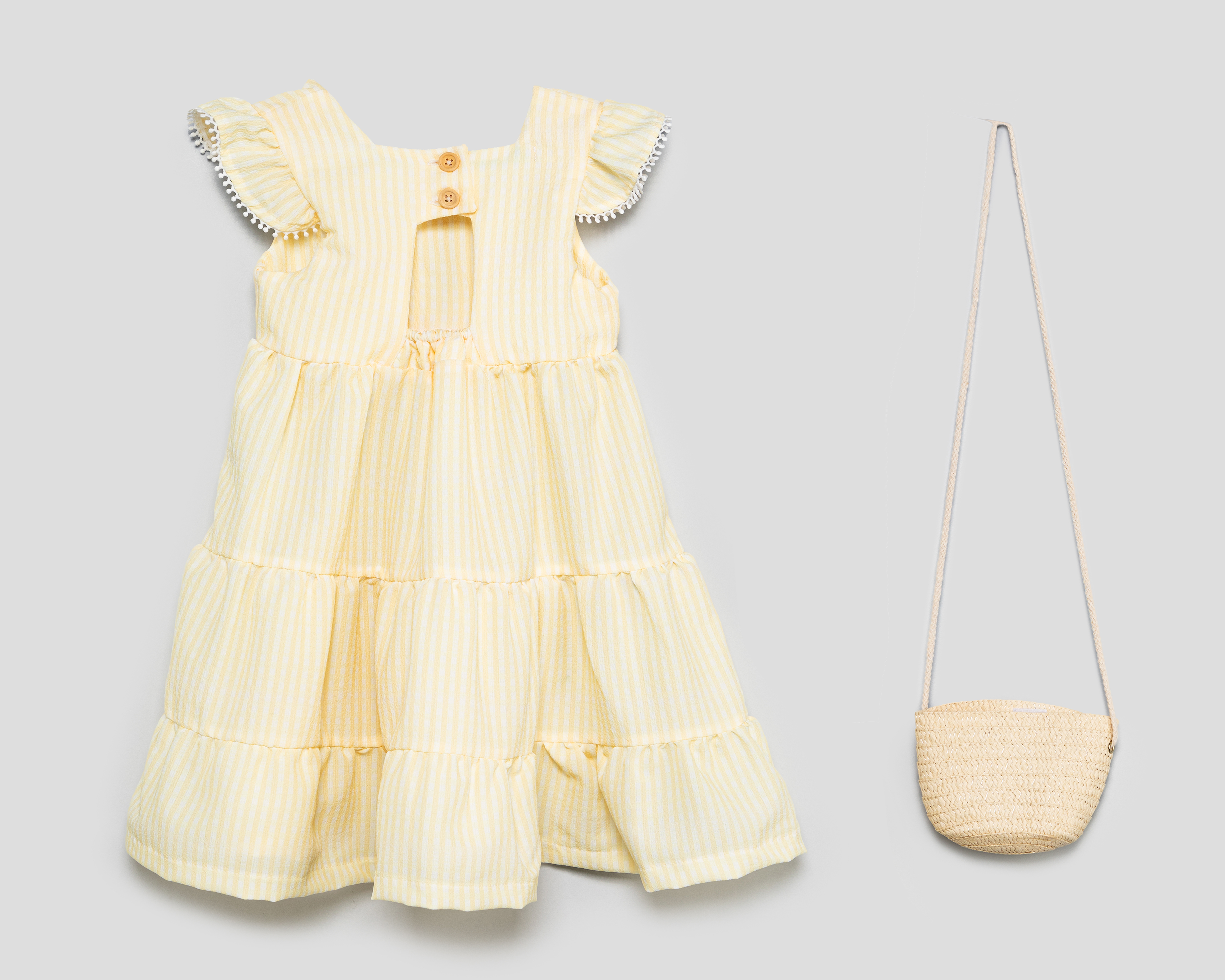 Foto 3 pulgar | Foto 2 | Vestido Amarillo Girls Attitude para Niña con Bolsa