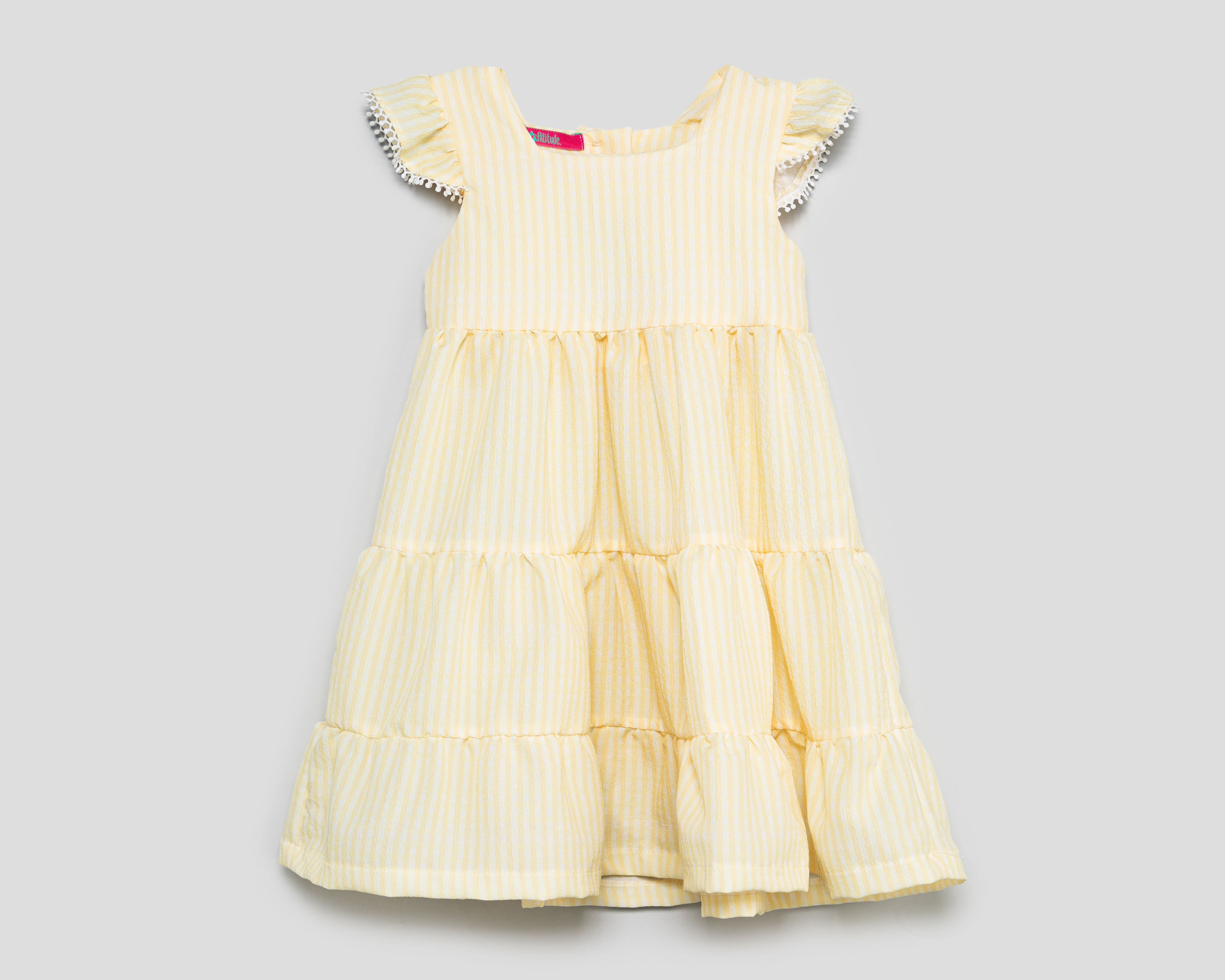 Foto 4 pulgar | Foto 3 | Vestido Amarillo Girls Attitude para Niña con Bolsa