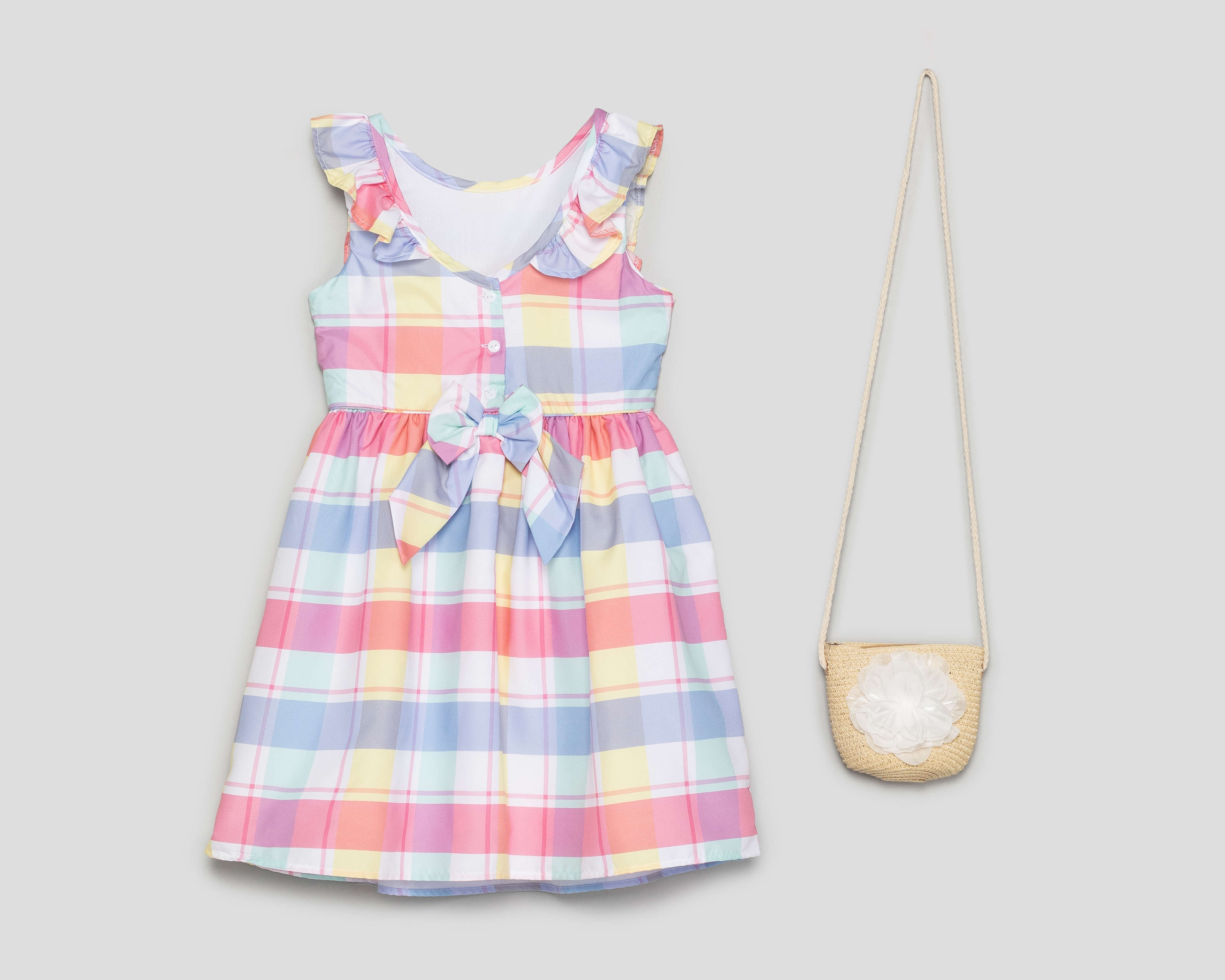 Vestido Multicolor Girls Attitude para Niña con Bolsa