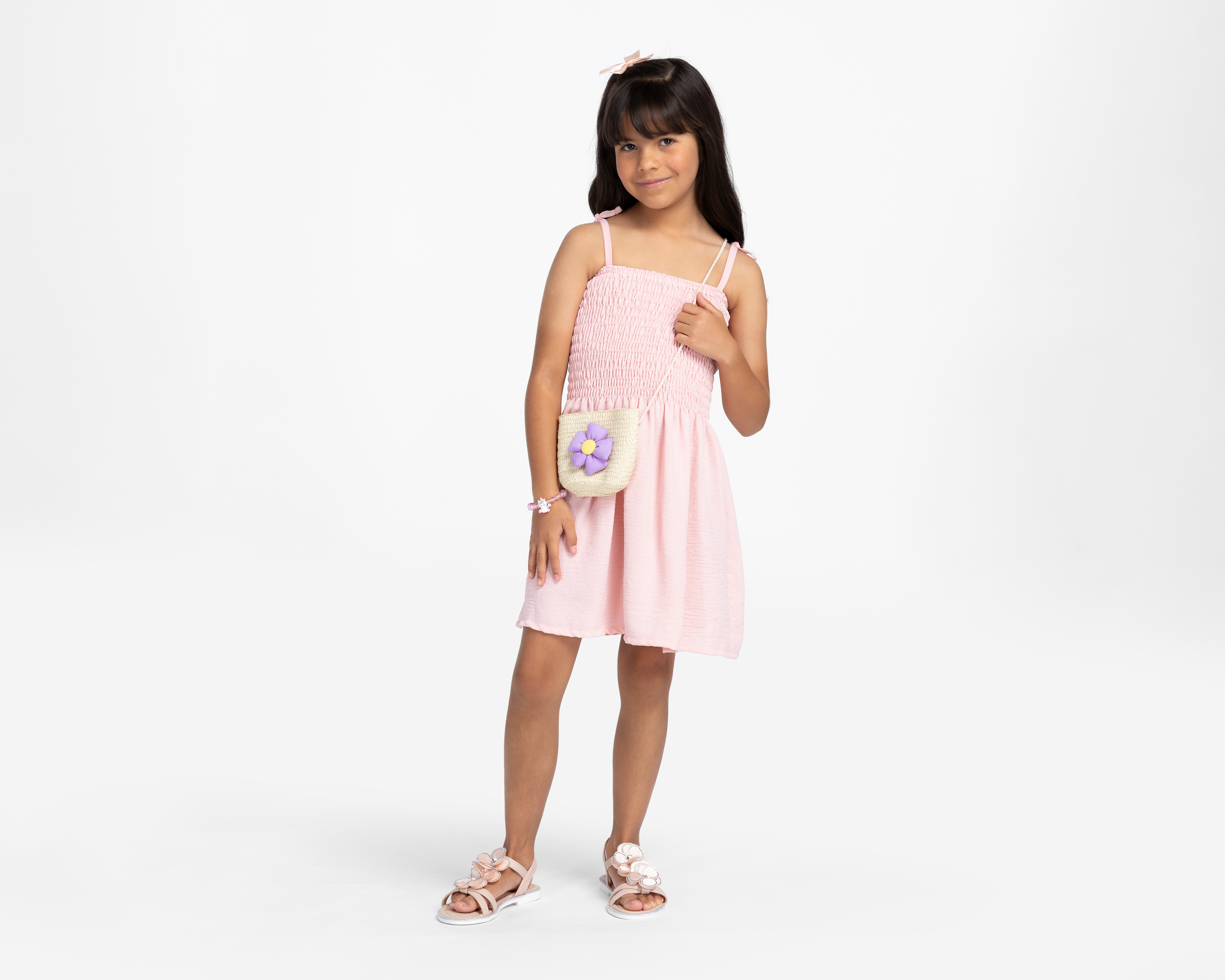 Foto 4 pulgar | Foto 3 | Vestido Rosa Girls Attitude para Niña con Bolsa