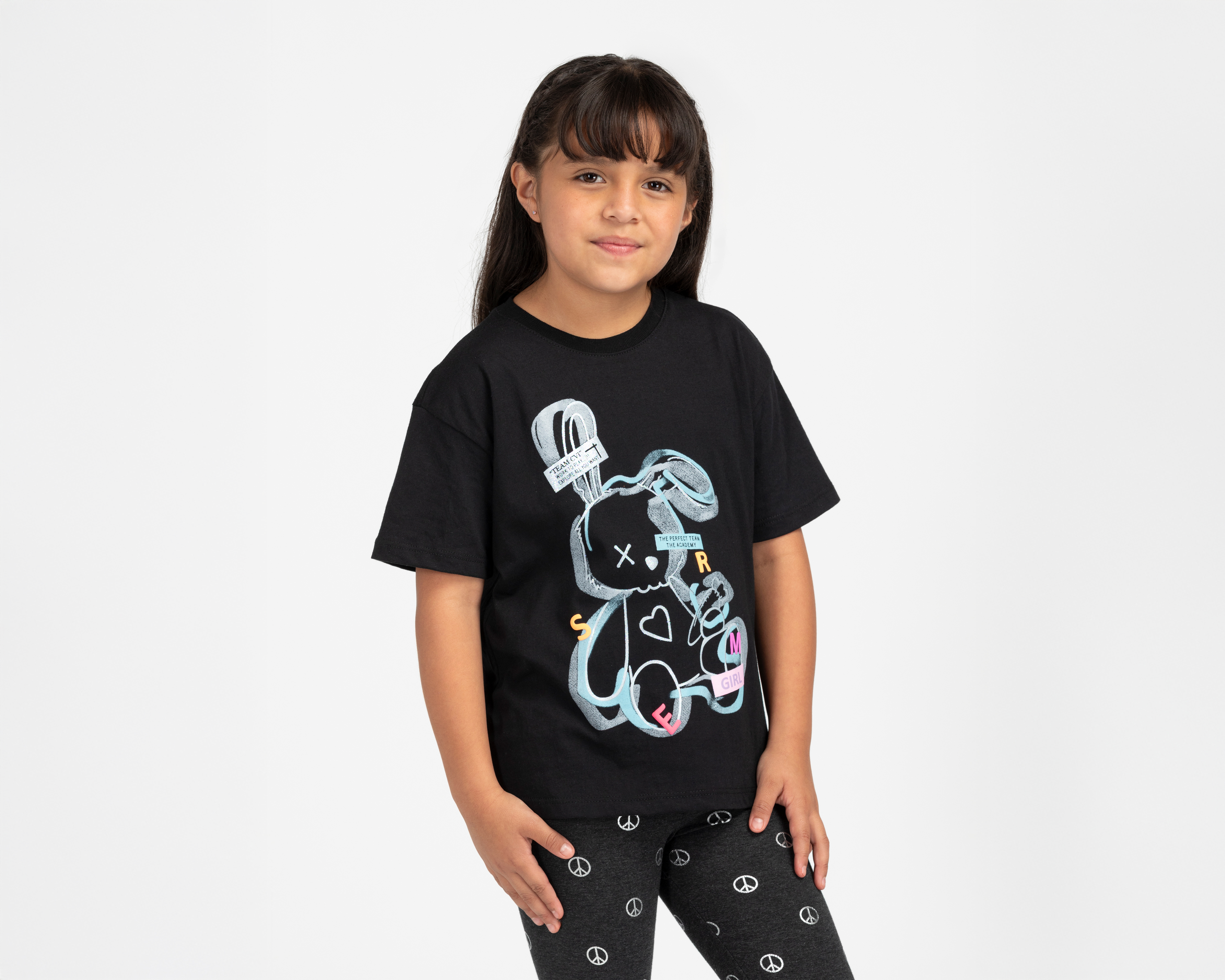 Playera 18 Forever Manga Corta Estampada para Niña