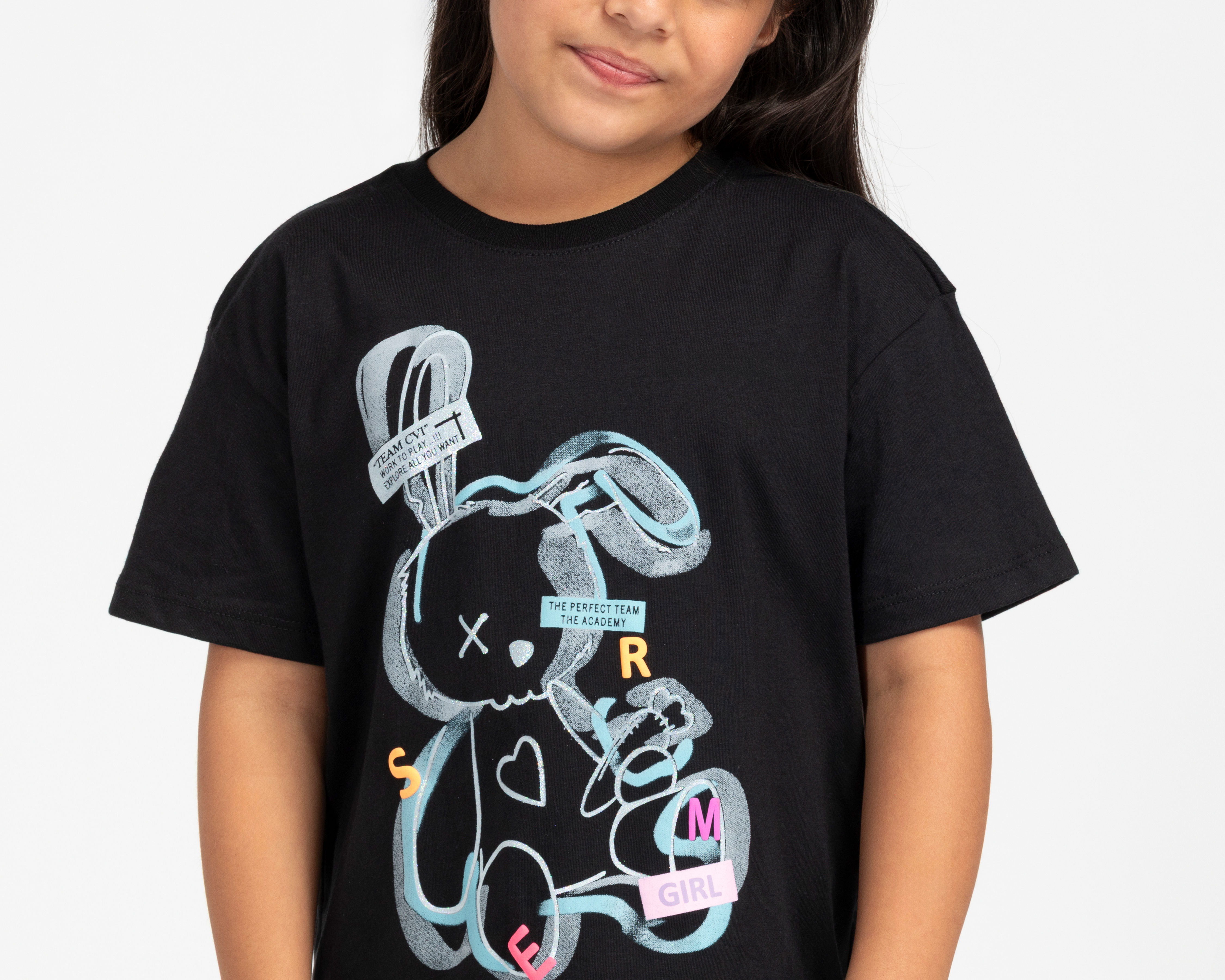 Foto 5 pulgar | Foto 4 | Playera 18 Forever Manga Corta Estampada para Niña