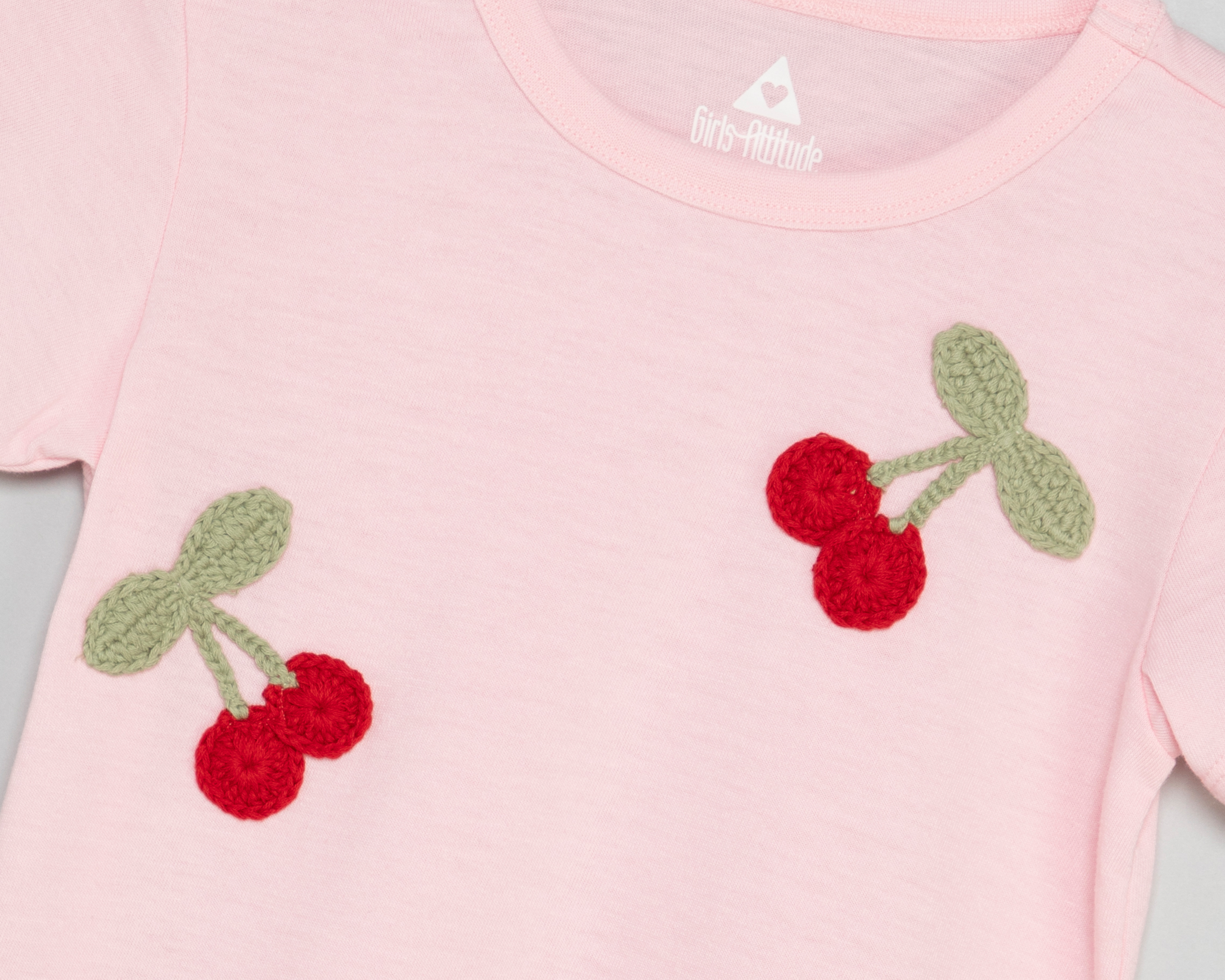 Foto 4 pulgar | Foto 3 | Playera de Cuello Redondo Rosa Girls Attitude para Niña