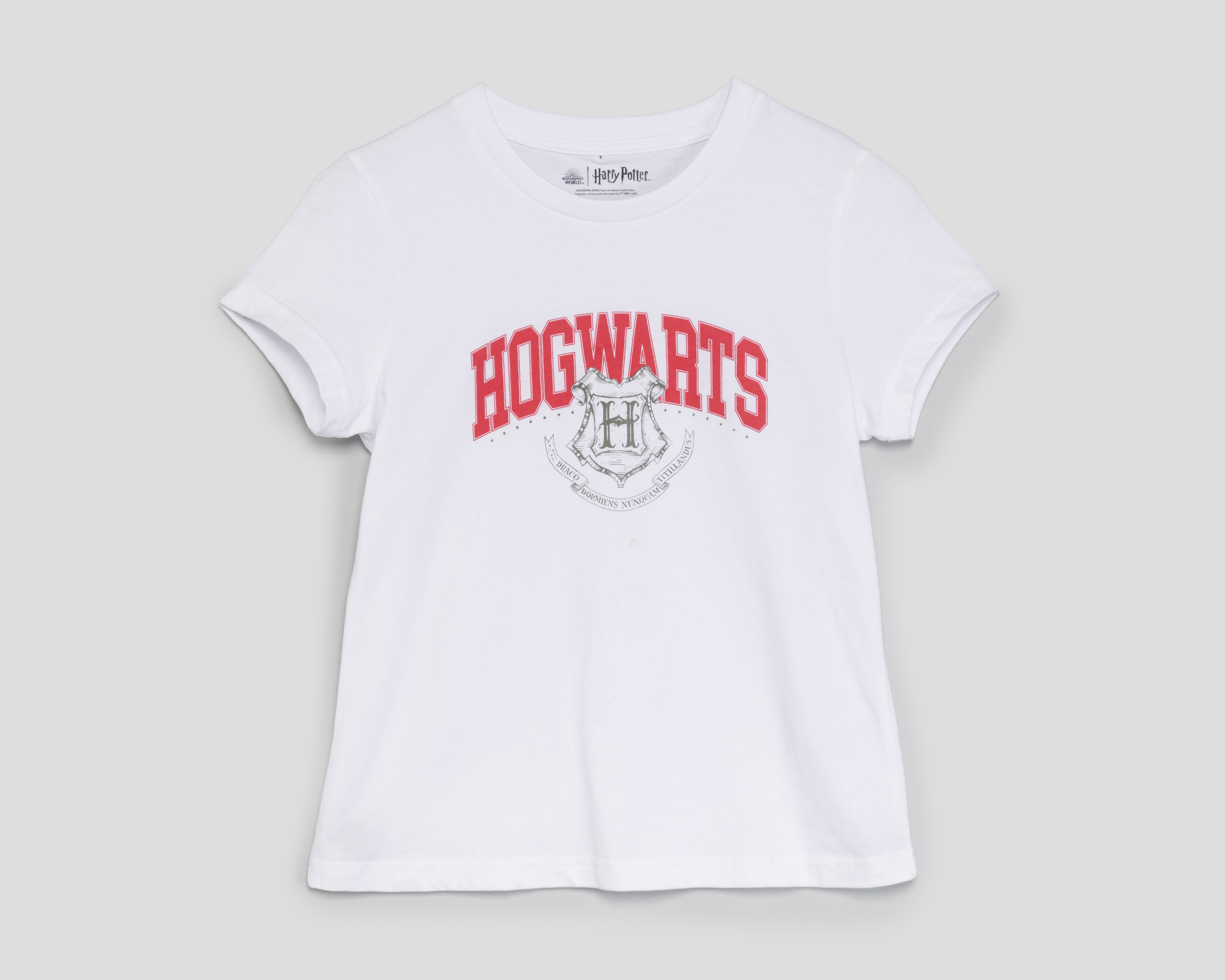 Foto 2 pulgar | Foto 1 | Playera de Cuello Redondo Blanca Harry Potter para Niña