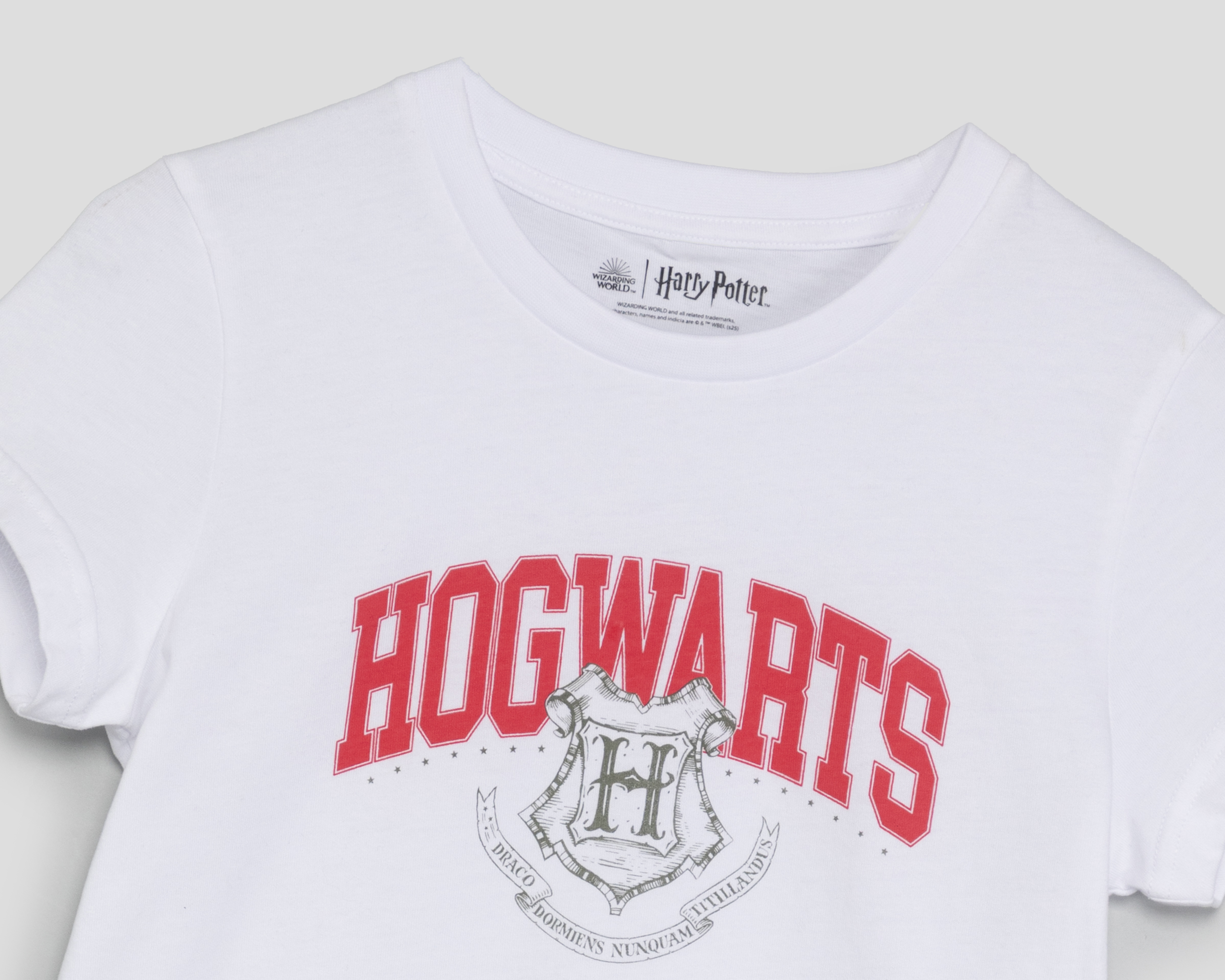 Foto 4 pulgar | Foto 3 | Playera de Cuello Redondo Blanca Harry Potter para Niña