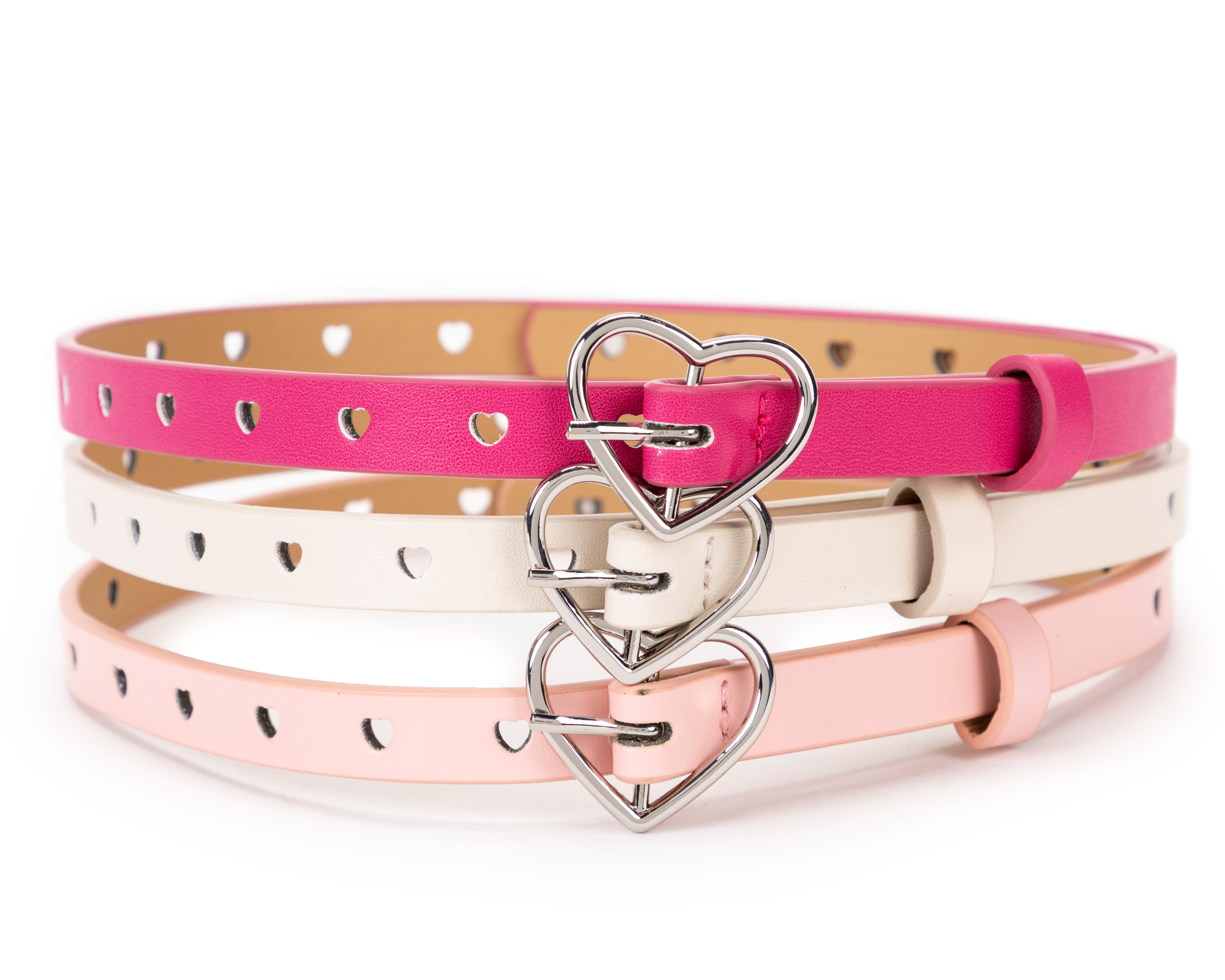 Foto 2 pulgar | Foto 1 | Cinturón para Niña Girls Attitude Rosa 3 Piezas