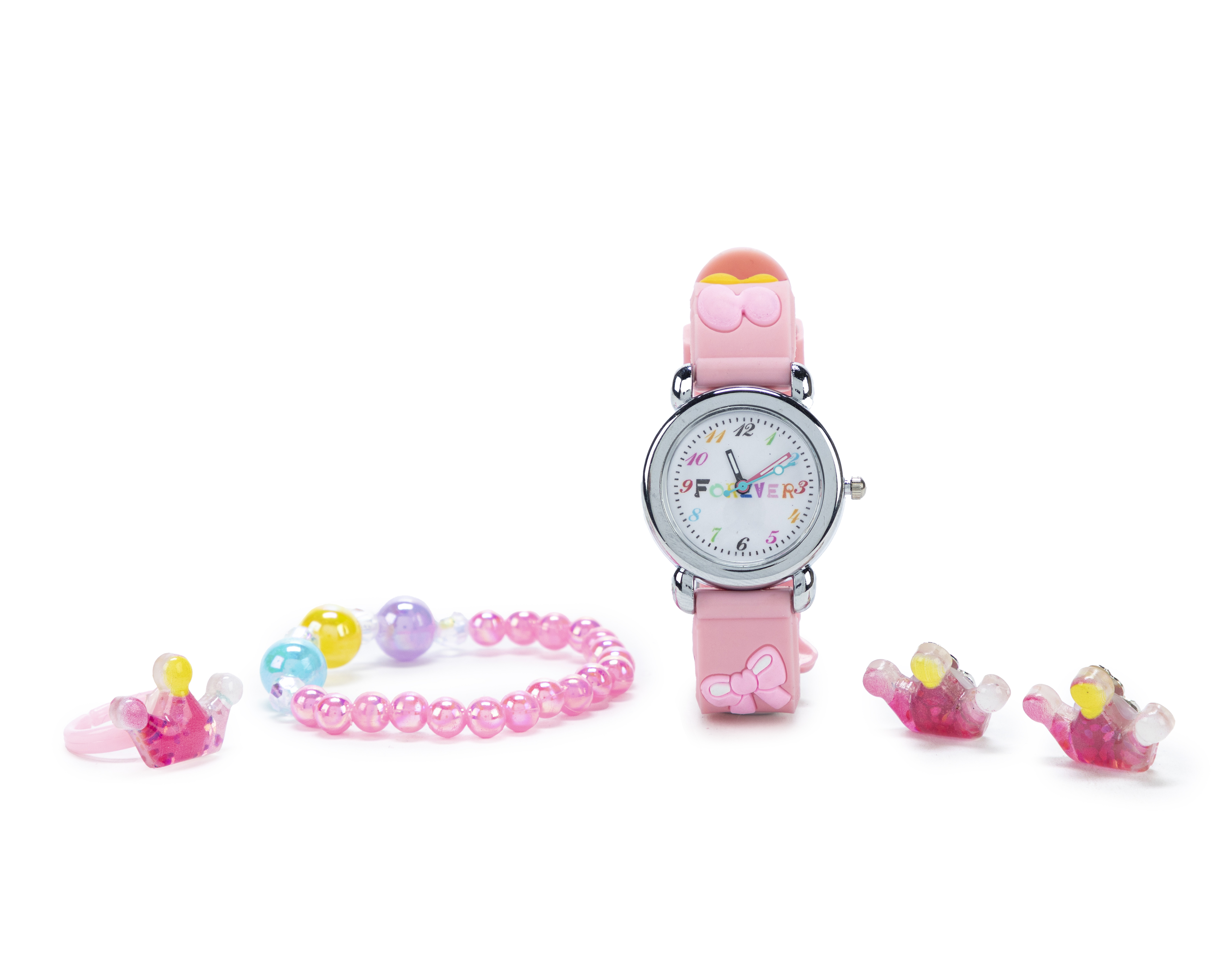 Foto 2 pulgar | Foto 1 | Reloj Girls Attitude para Niña Rosa con Accesorios