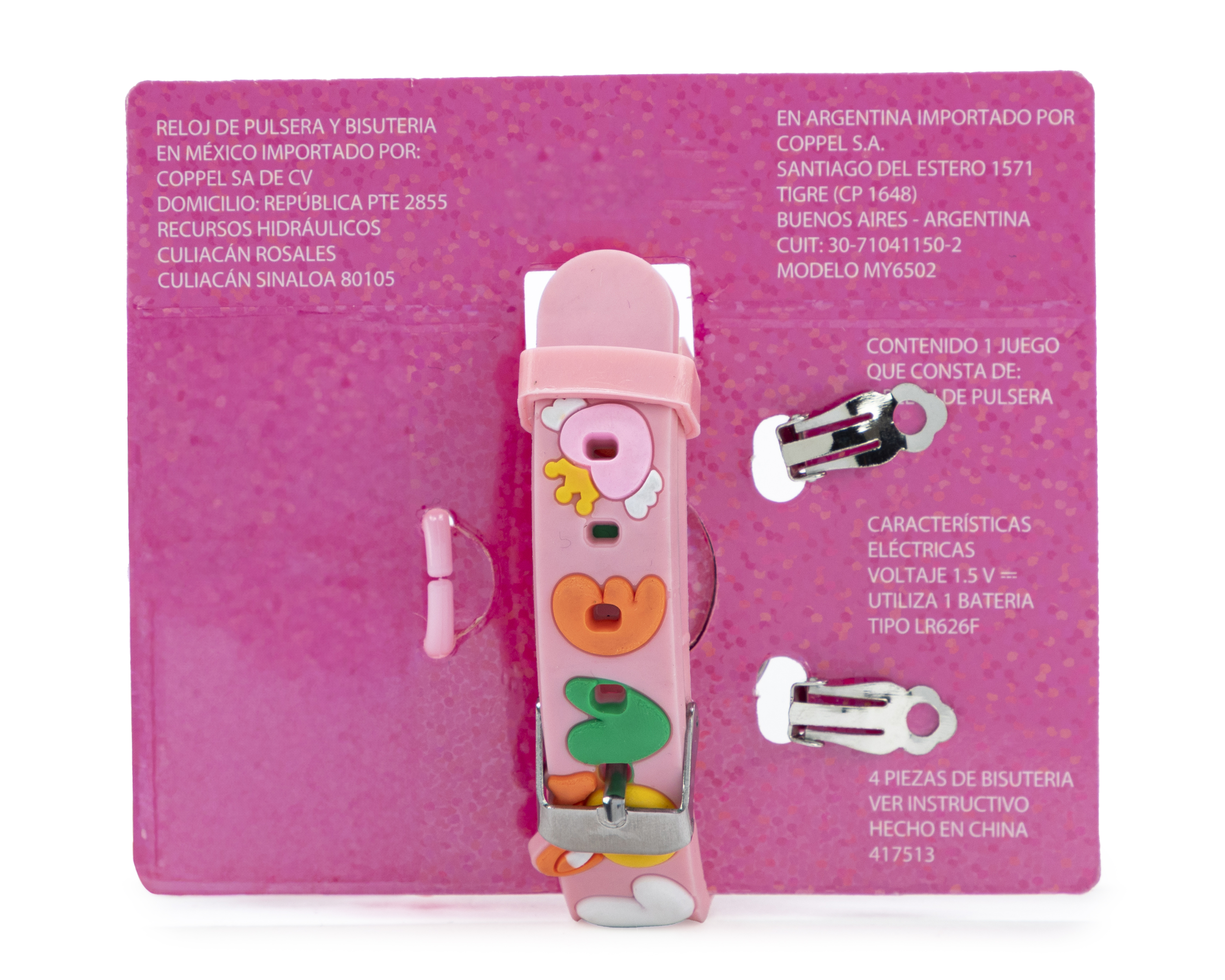 Foto 6 pulgar | Foto 5 | Reloj Girls Attitude para Niña Rosa con Accesorios